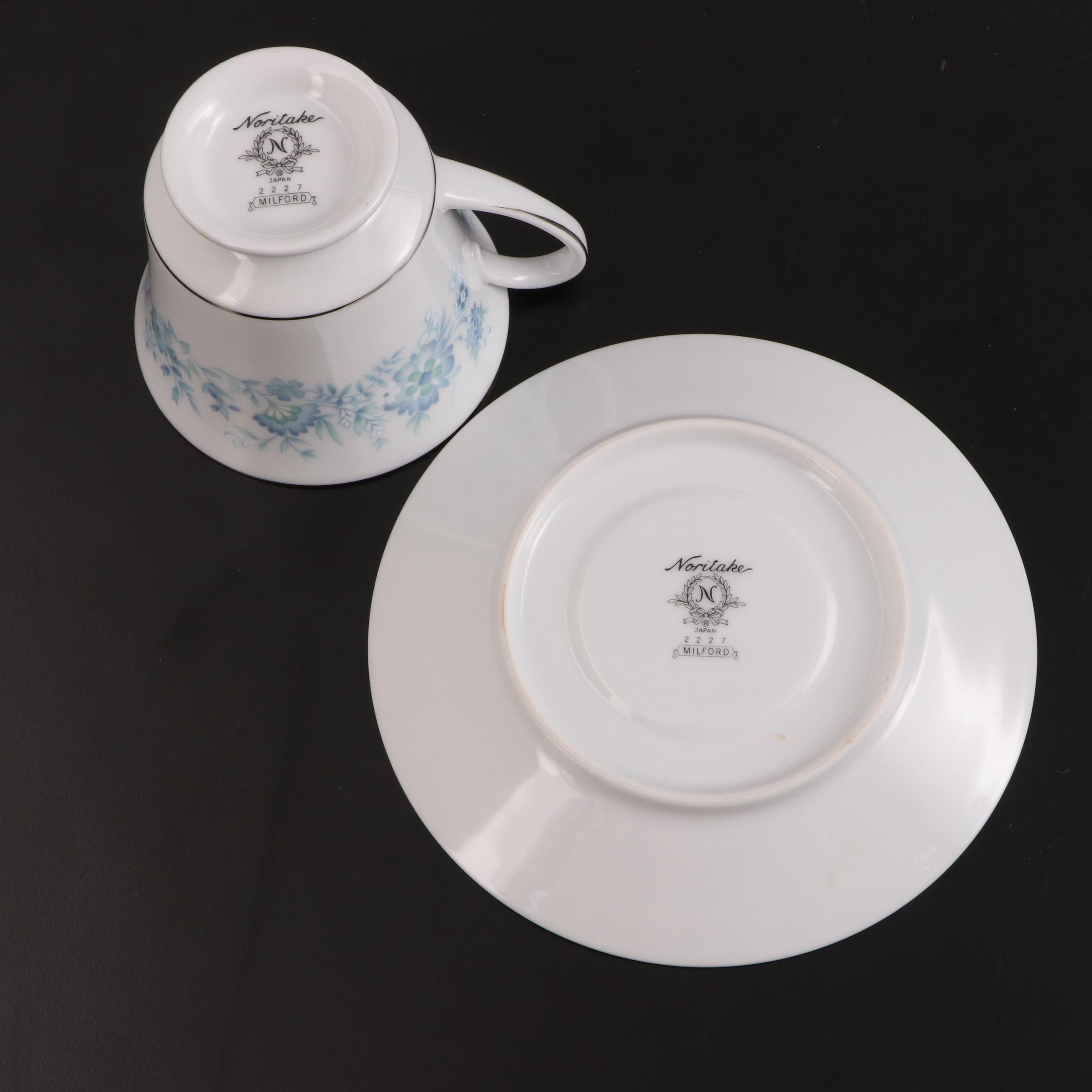 noritake-milford-porcelain-dinnerware-late-20th-century-ebth
