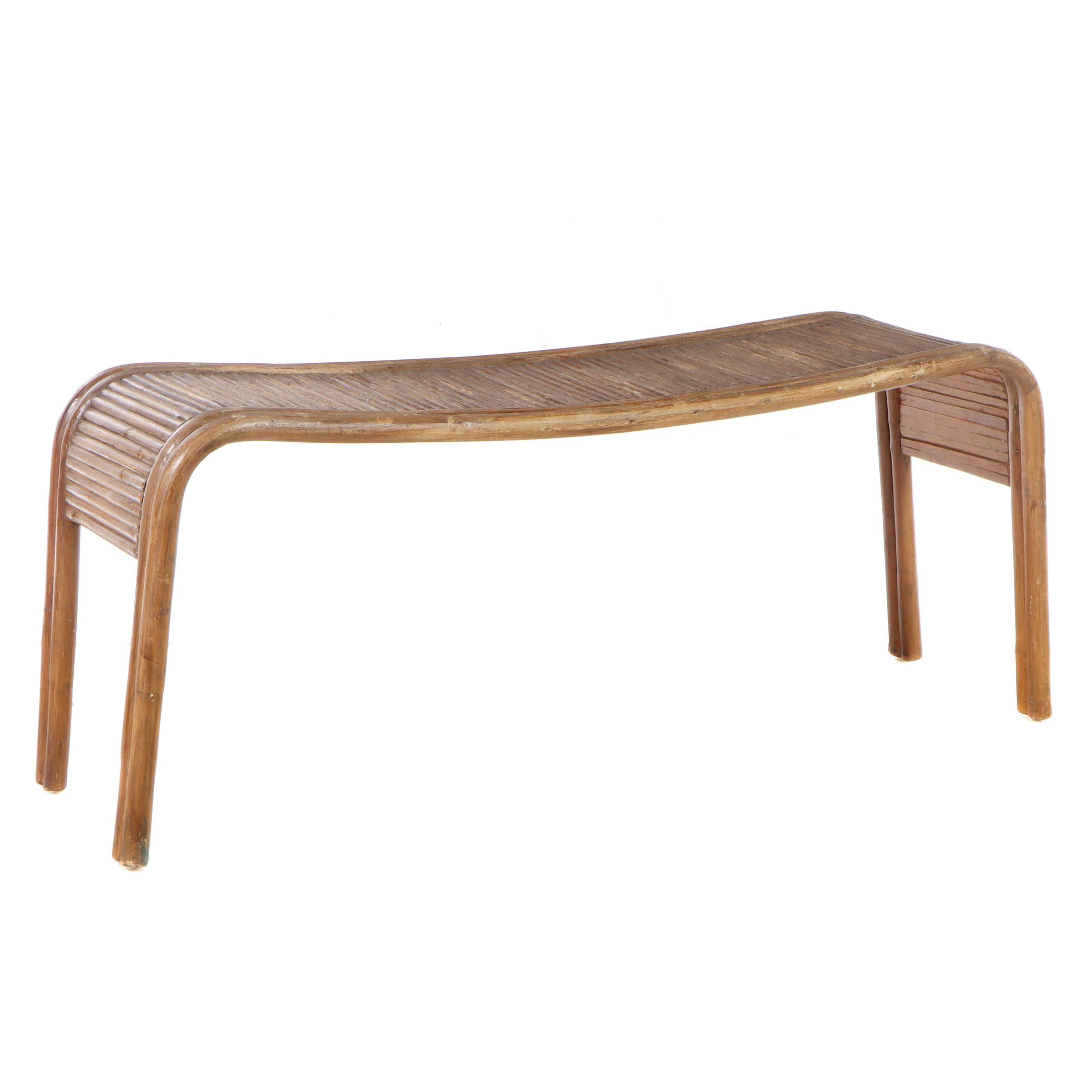 Rattan Console Table, Late 20th Century EBTH