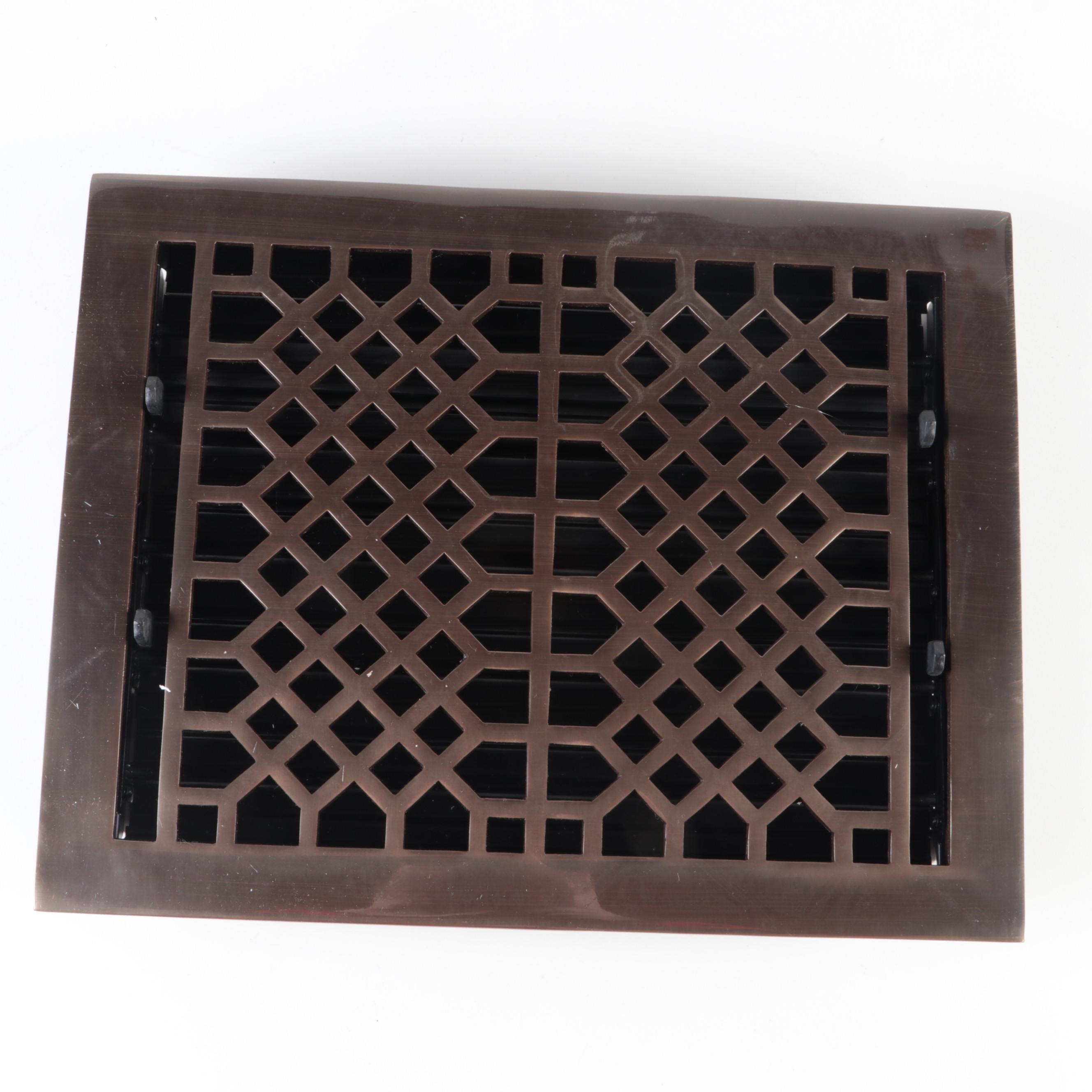 Antiqued Brass Finish Brass Floor Air Registers EBTH