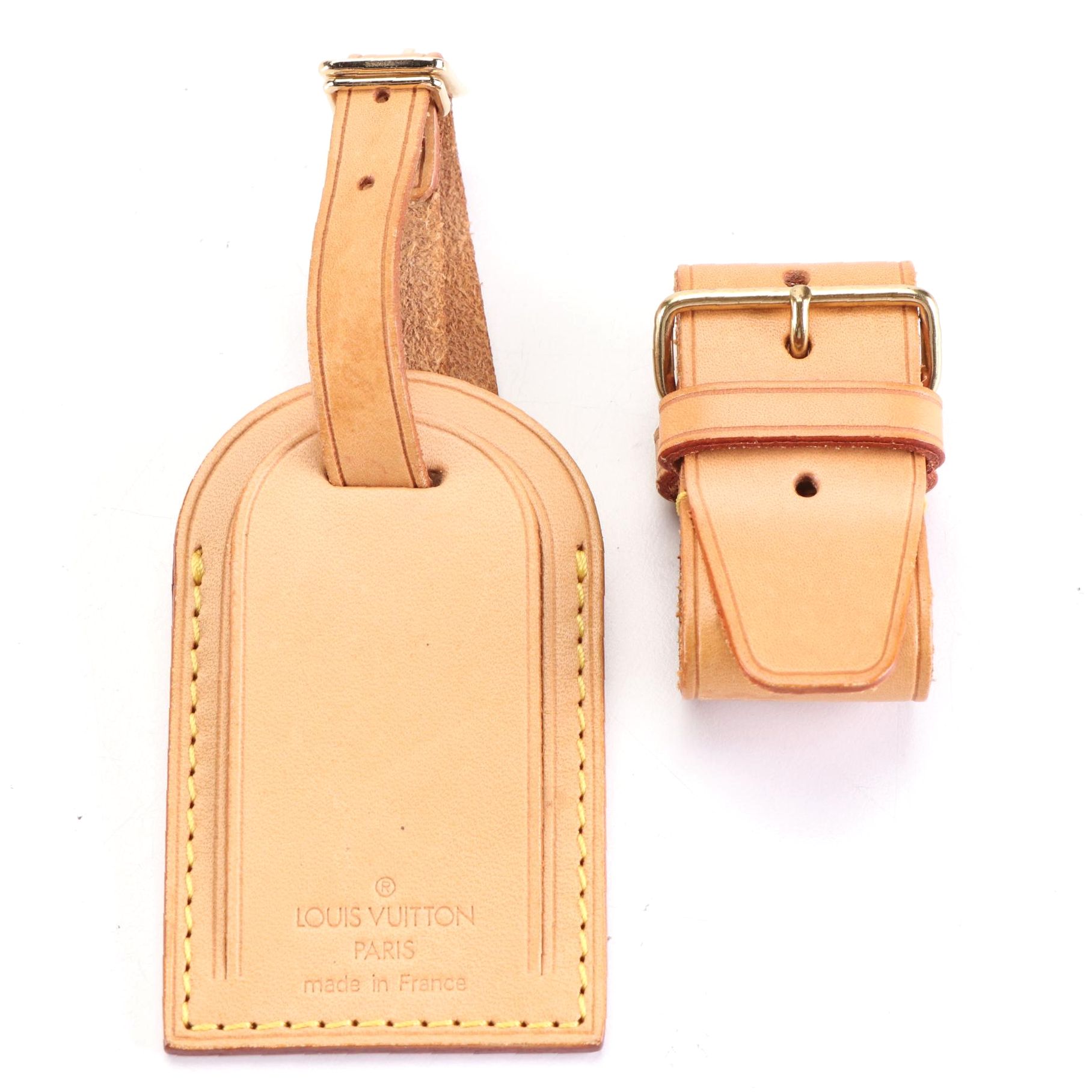 Louis Vuitton Luggage Tag and in Vachetta Leather EBTH