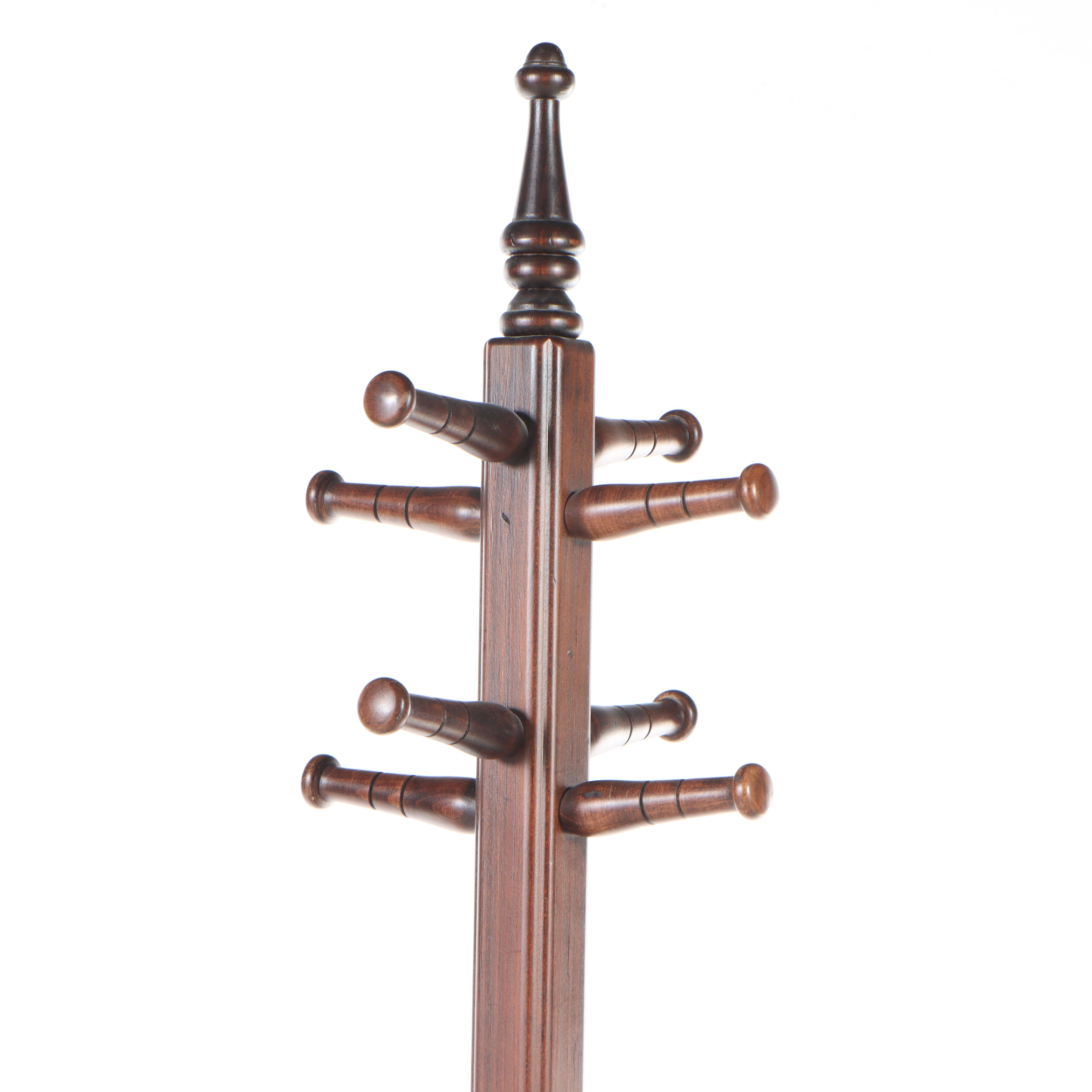 Colonial Style CrossBase Coat Rack Plus ThreePanel Folding Screen EBTH