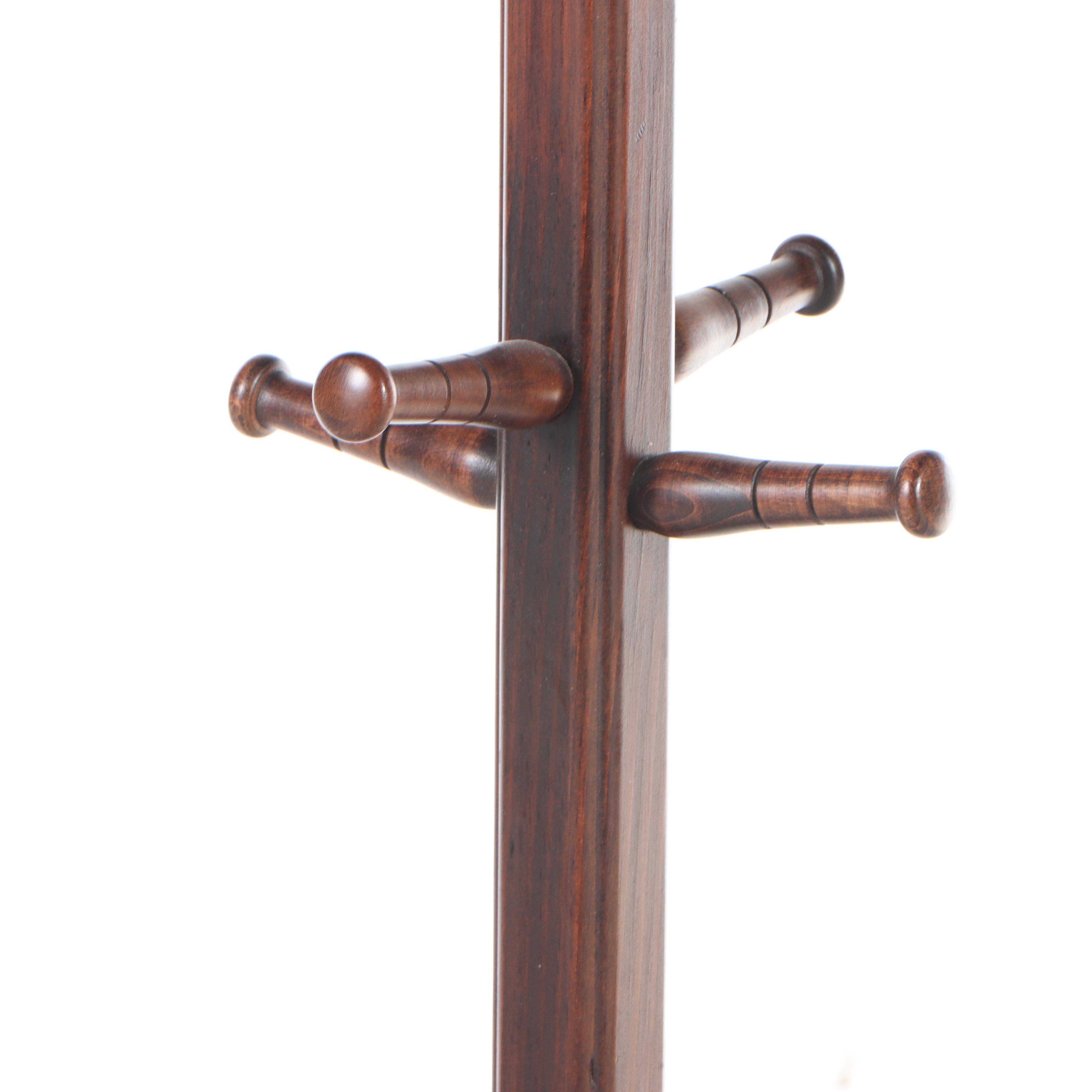 Colonial Style CrossBase Coat Rack Plus ThreePanel Folding Screen EBTH