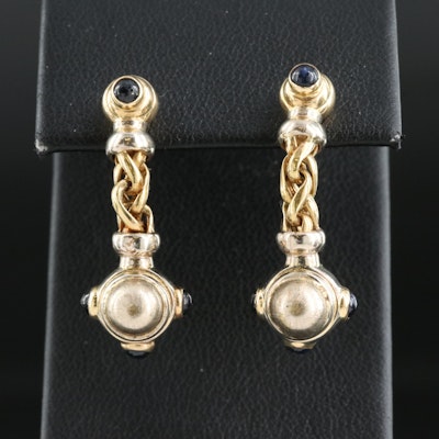 Italian 14K Sapphire Earrings