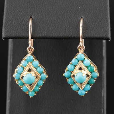 18K Turquoise Earrings