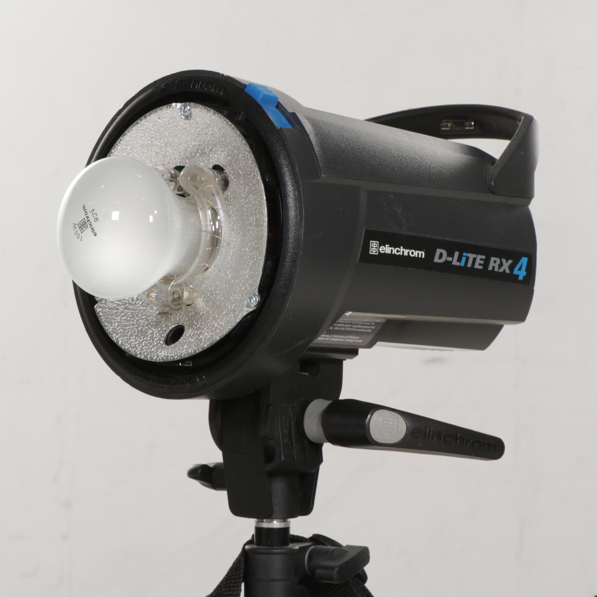 Lot 2 Flashs Studio Elinchrom D-Lite RX 4 Avec Sacoches - Parfait état