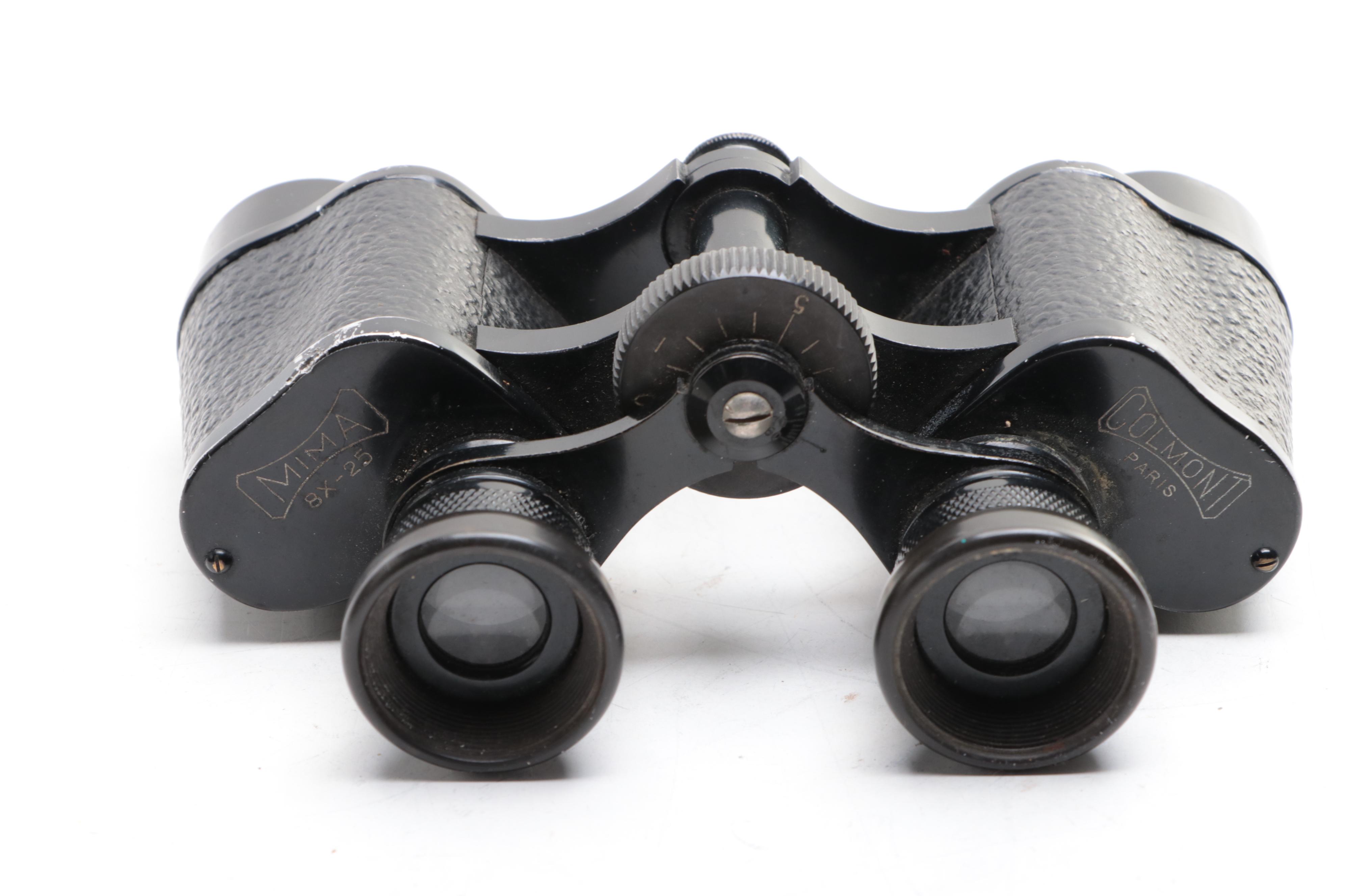 Ernst Leitz Wetzlar BIDOX and Clomont MIMA Binoculars with Leather