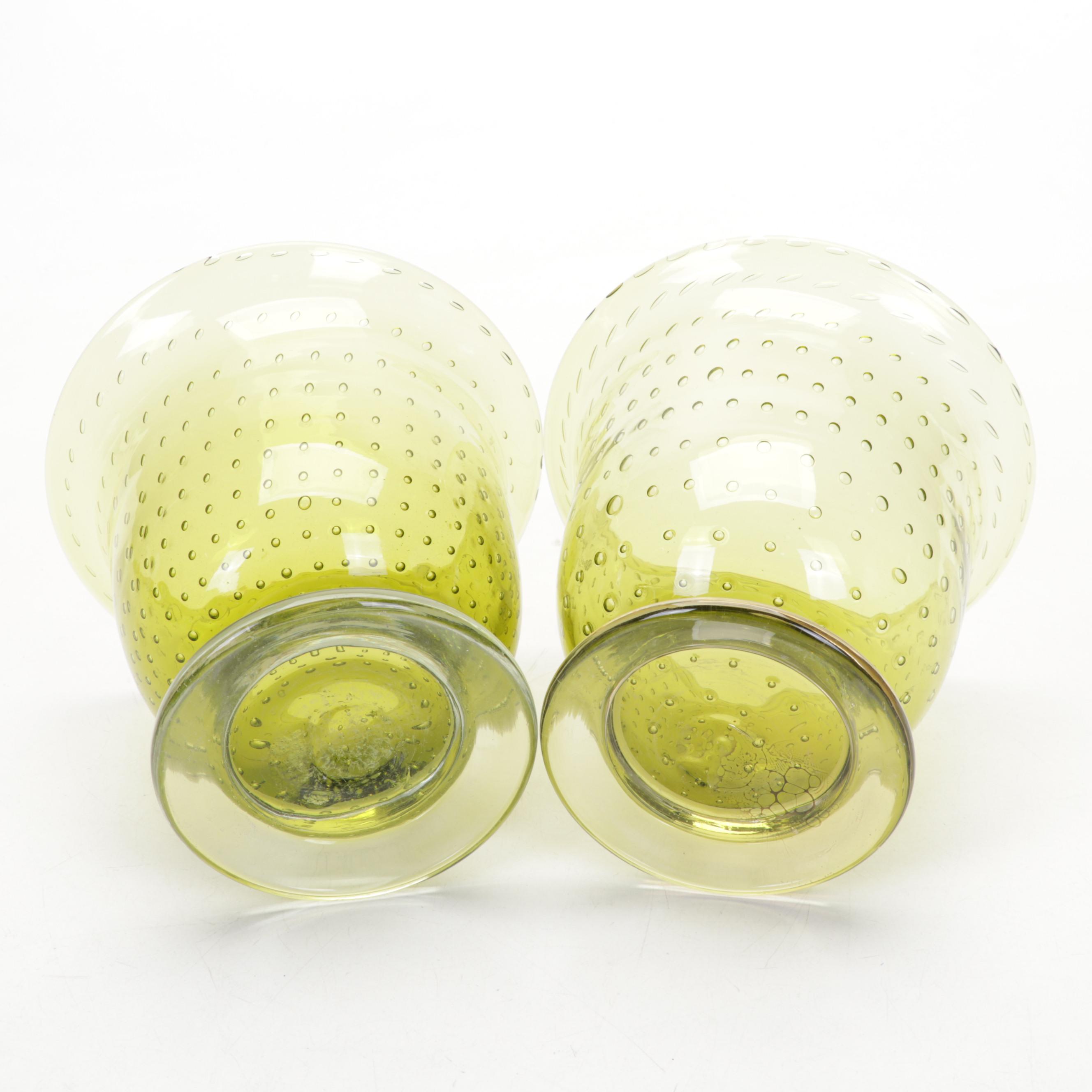 Erickson Glass Controlled Bubble Art Glass Table Accessories EBTH