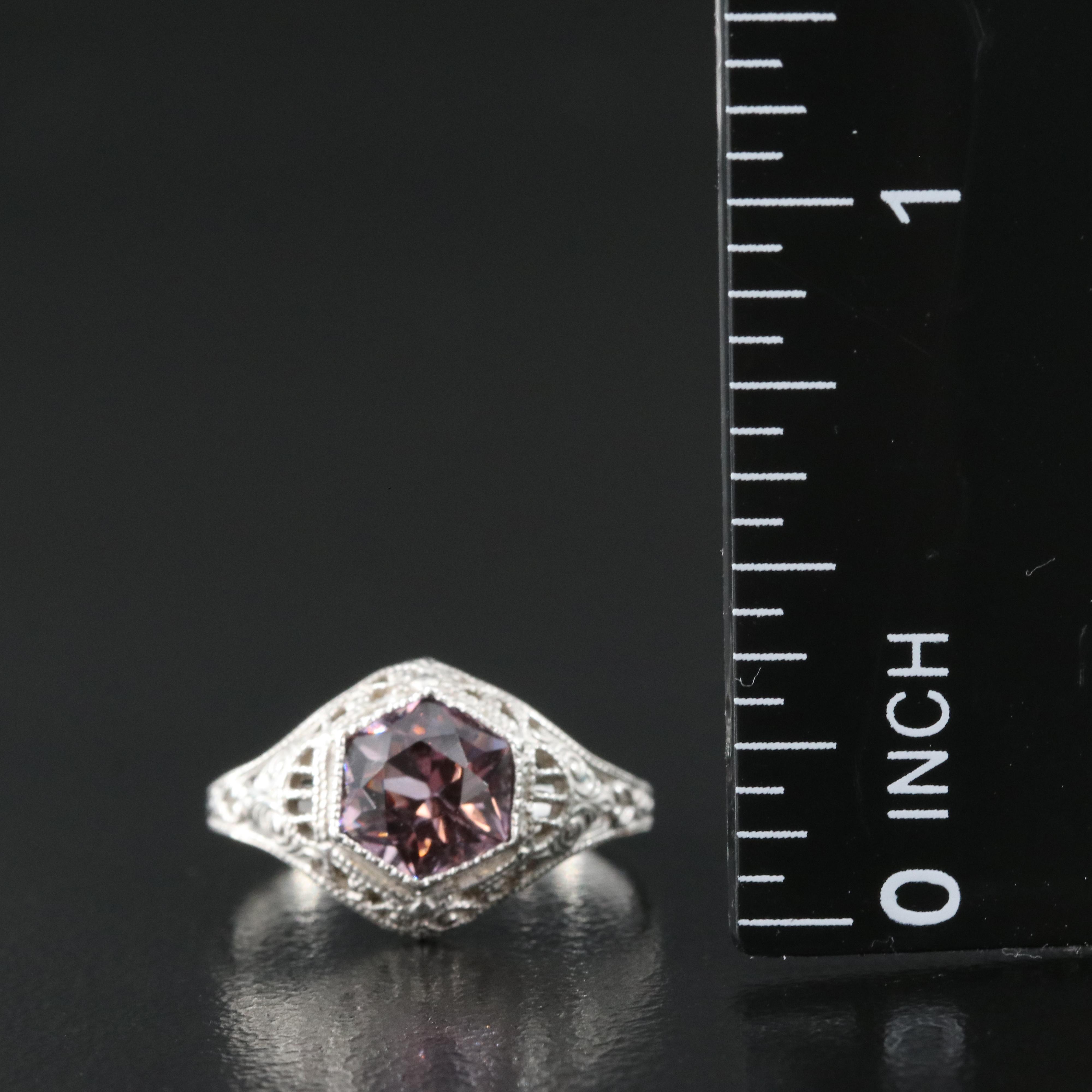 1930s Ostby & Barton 10K Hexagonal Spinel Ring | EBTH