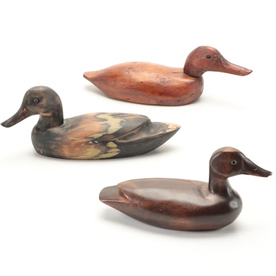 Hand-Carved and Painted Duck Decoys