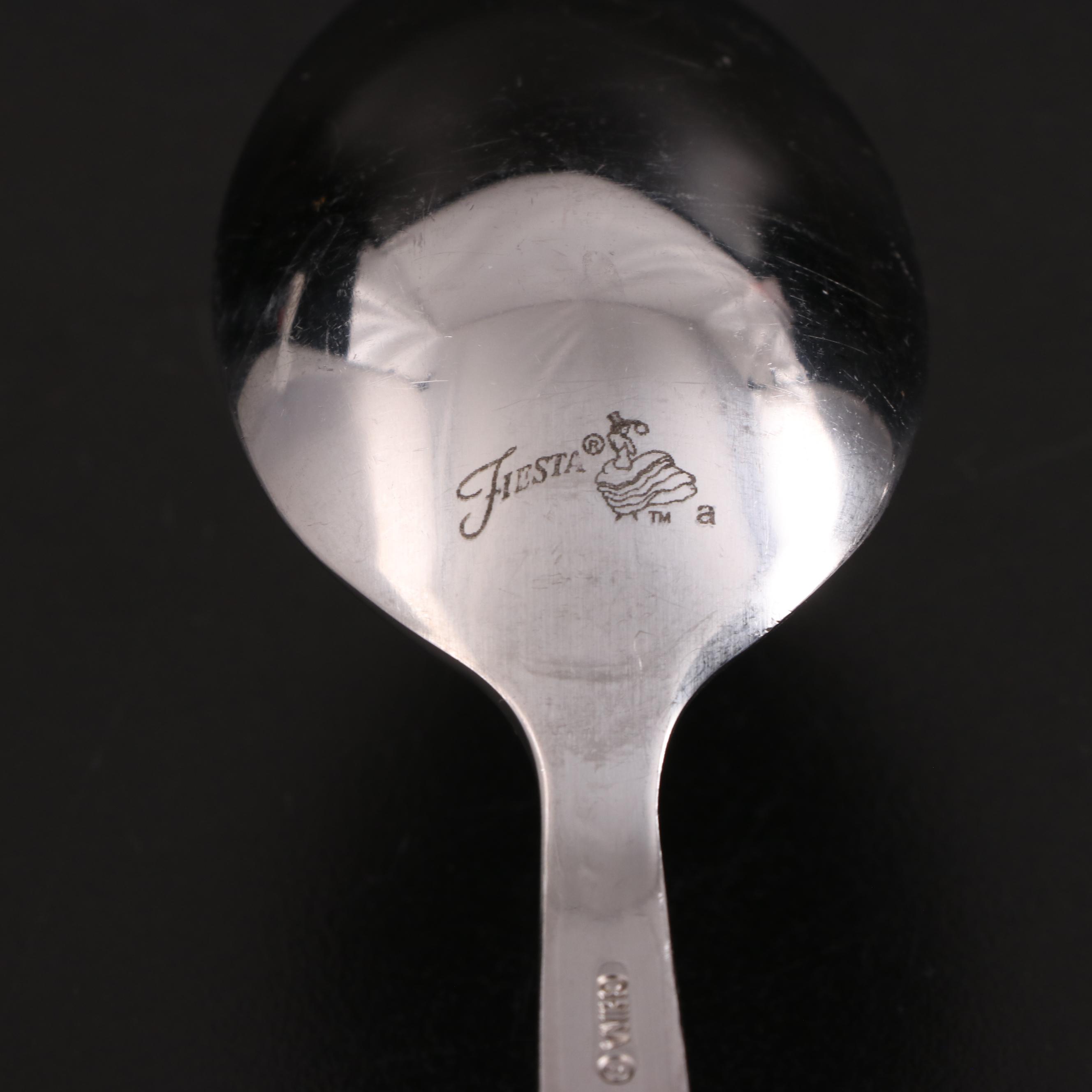 Fiesta Stainless Steel Flatware with Rainbow Enameled Handles EBTH