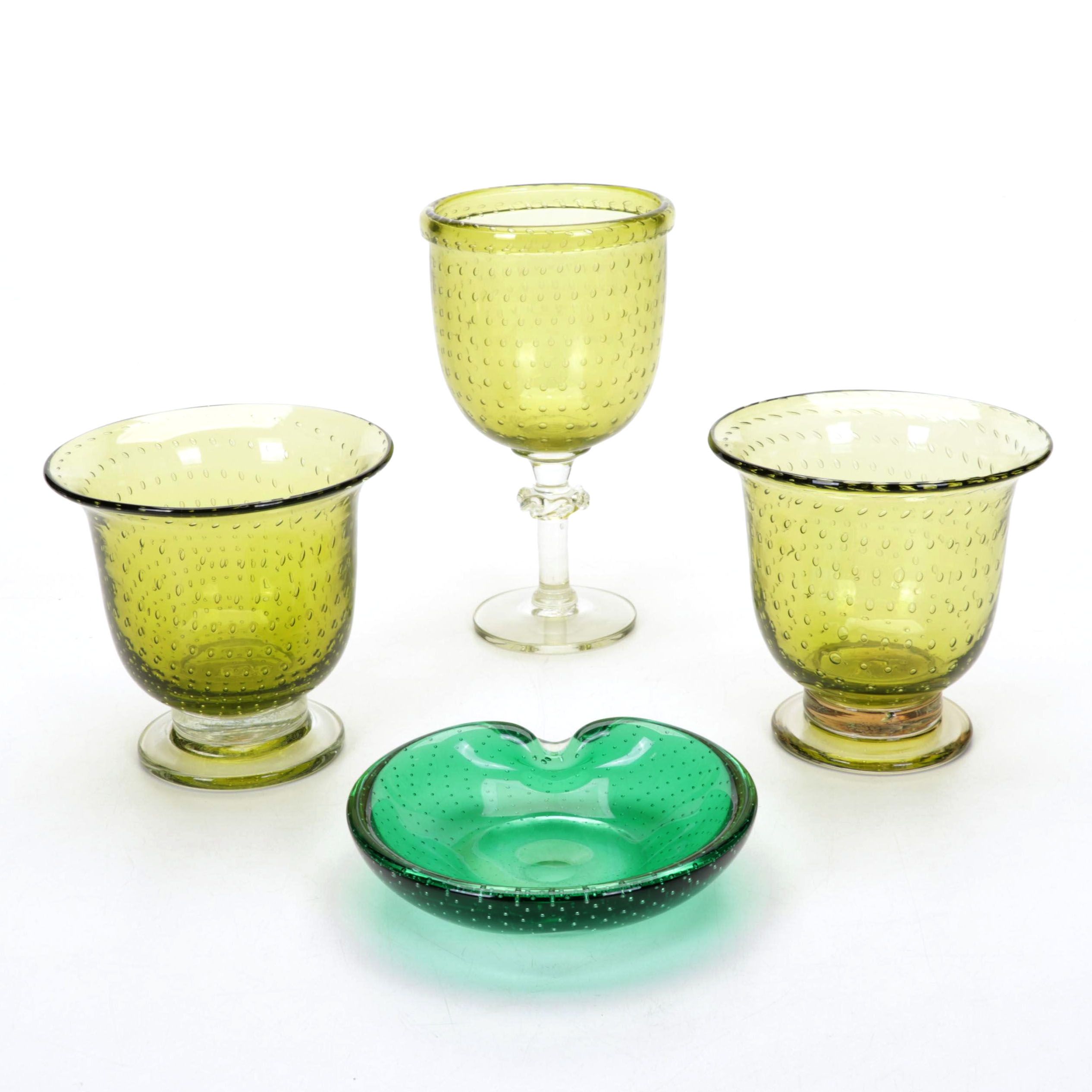 Erickson Glass Controlled Bubble Art Glass Table Accessories EBTH