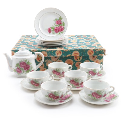 Japanese Porcelain Toy Tea Set, Mid-20th Century