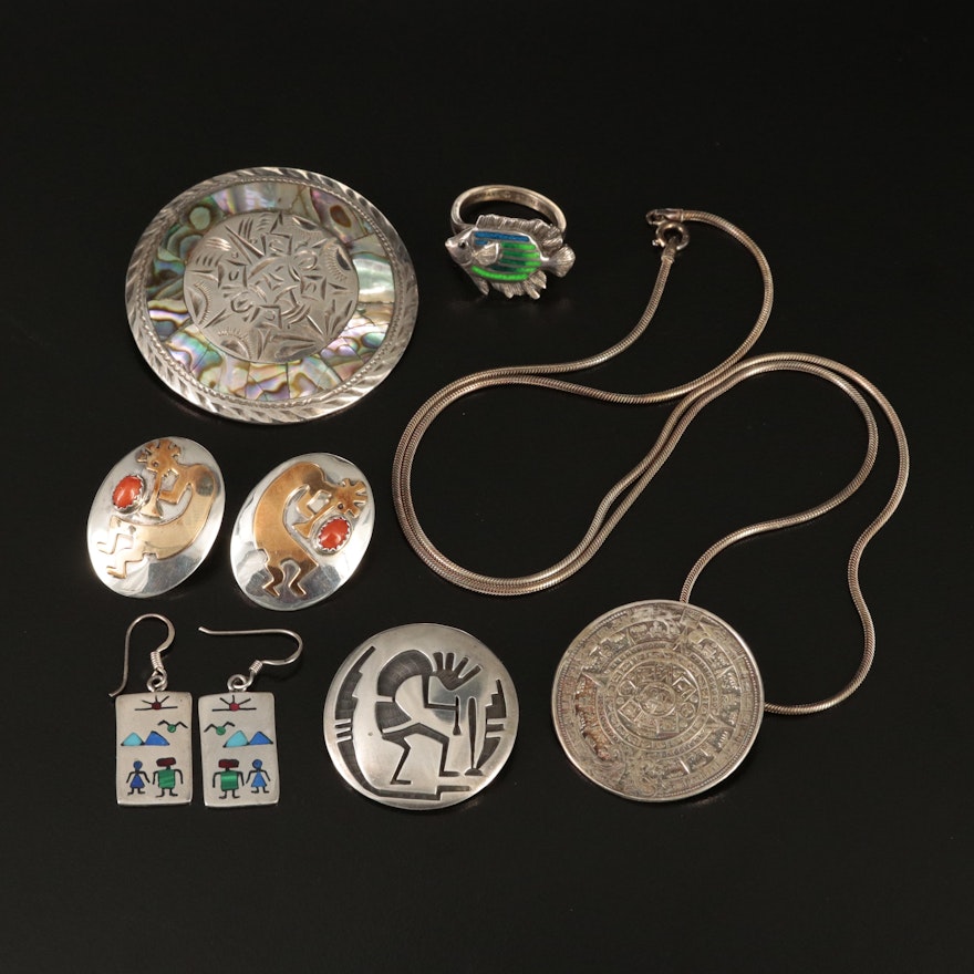 Kabana, Coral, Mexican and Kokopelli Featured in Sterling Jewelry