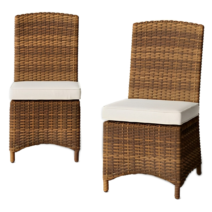 Two Smith & Hawken Eldridge Armless Patio Dining Chairs EBTH