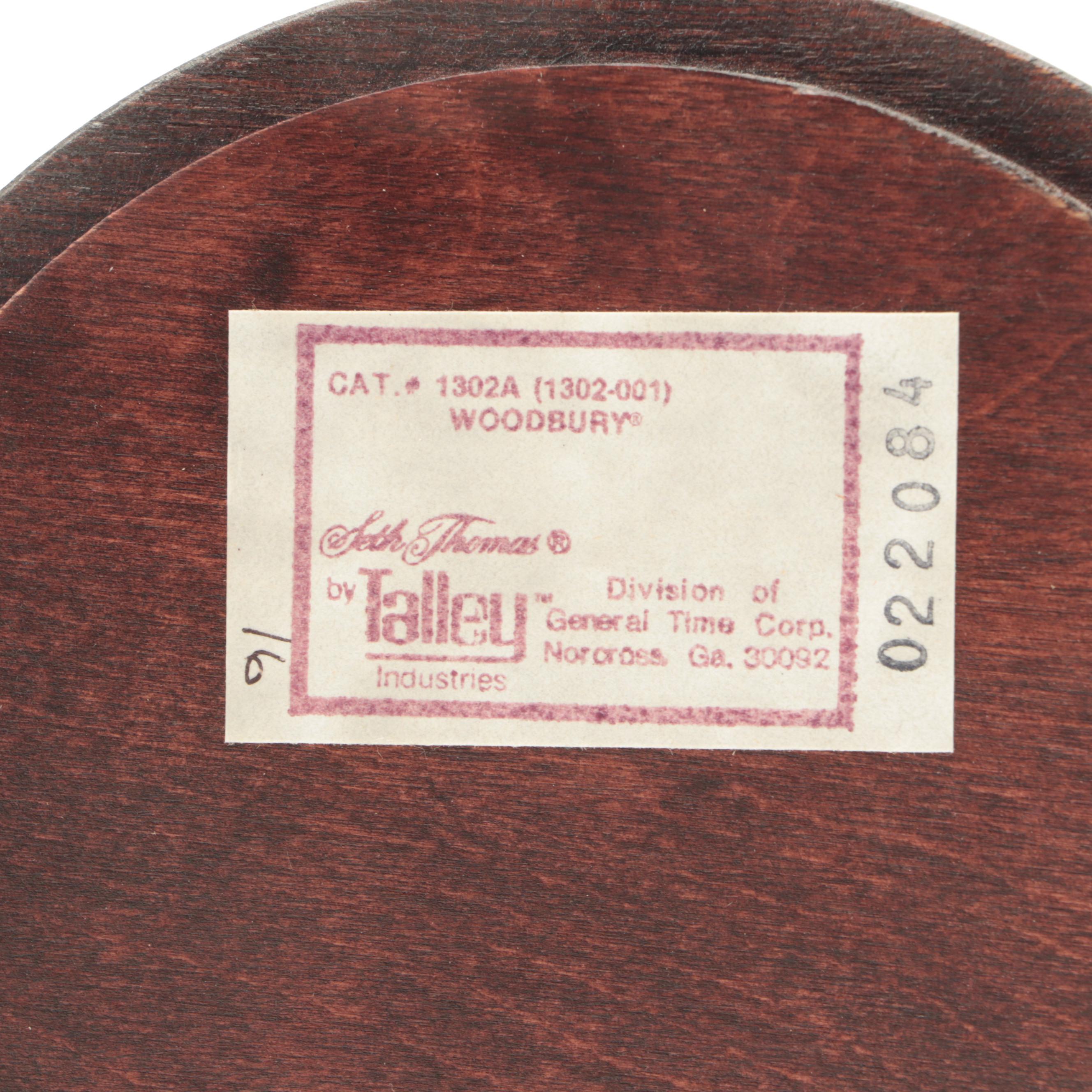 Seth Thomas Woodbury Mahogany Cased Tambour Mantel Clock, Late 20th