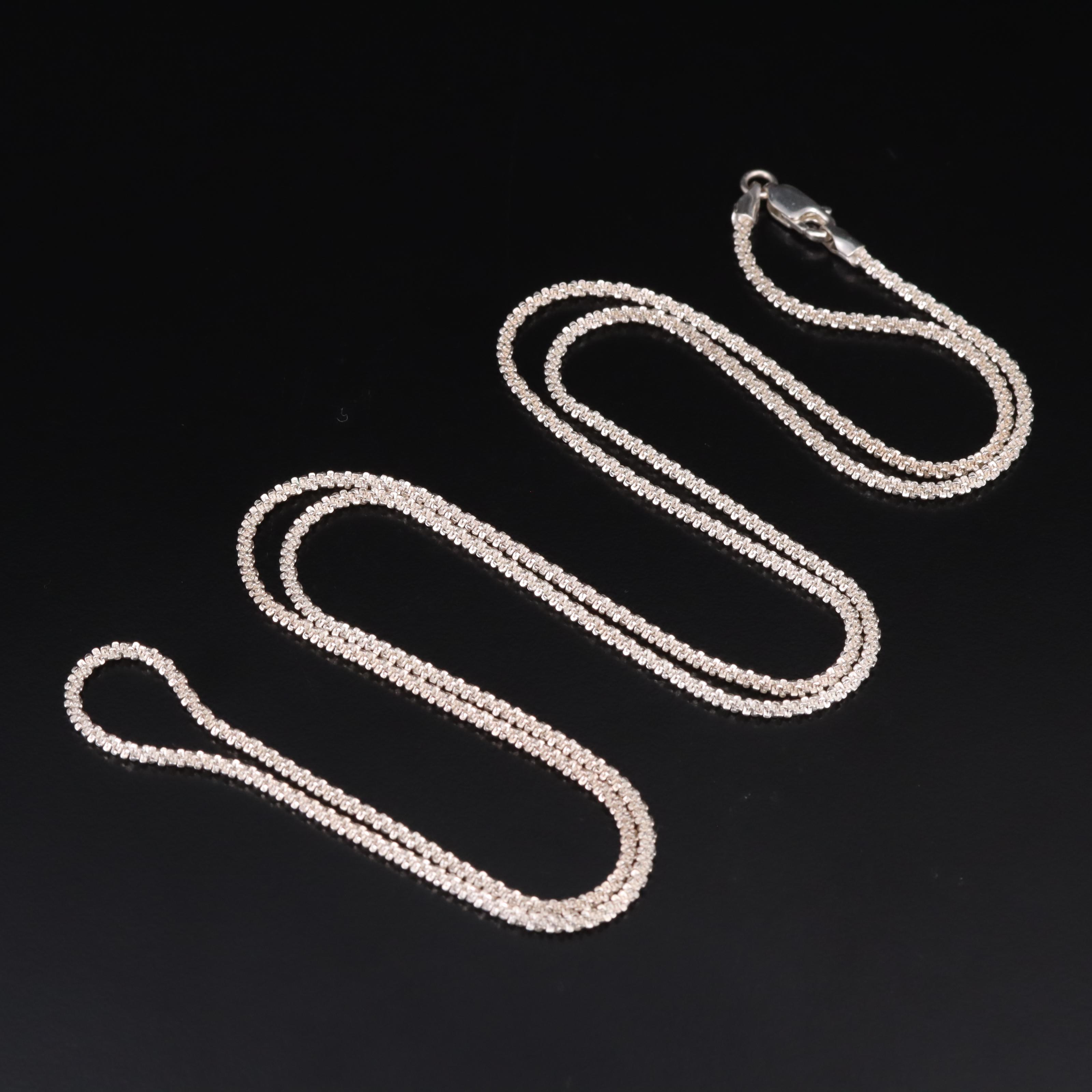 Sterling Sparkle Chain Necklace EBTH