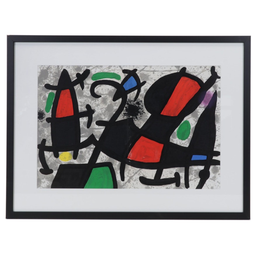 Joan Miró Double-Page Color Lithograph for "Derrière le Miroir," 1970