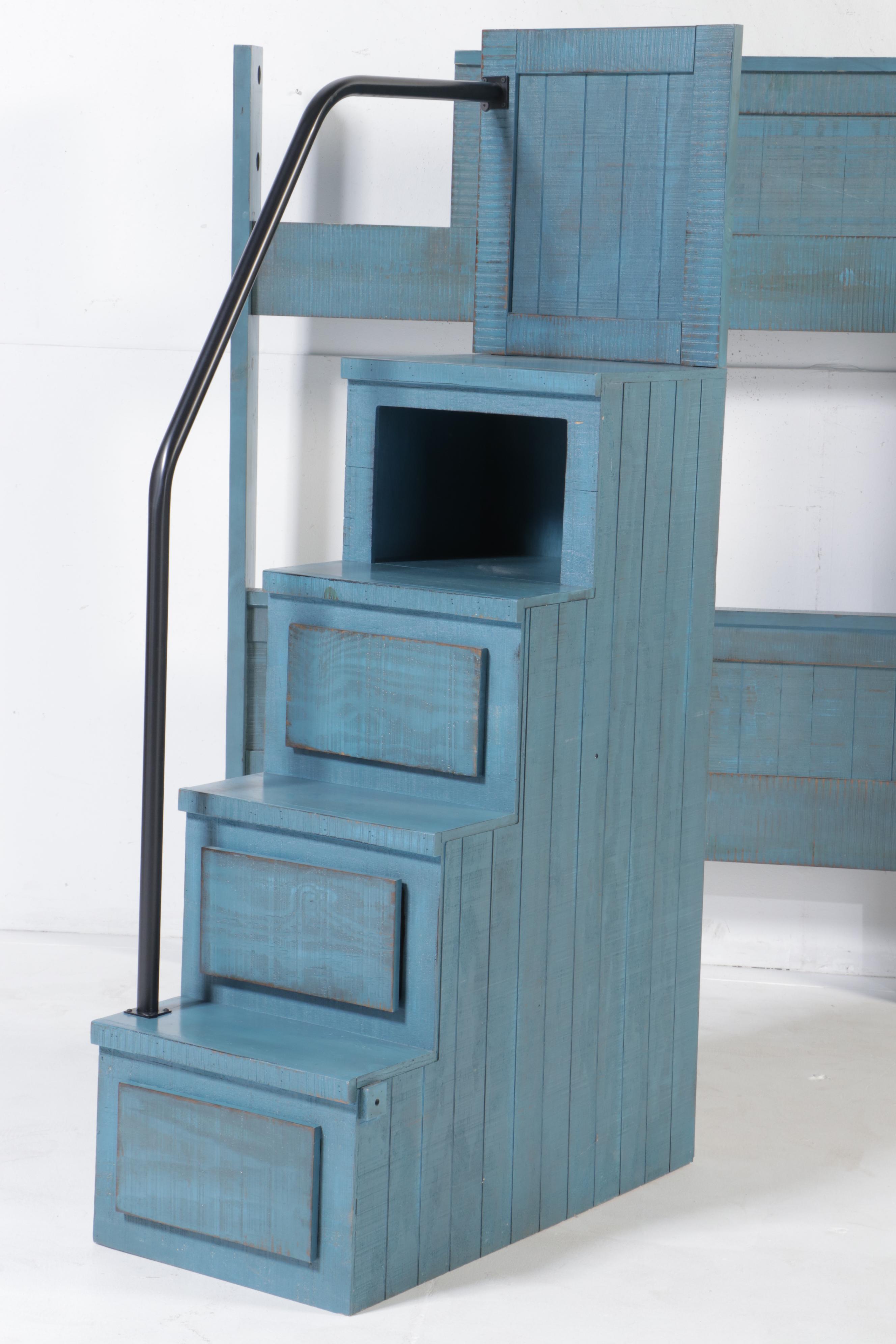 Oak Furniture West LLC "Frisco" BluePainted Full Size Bunk Beds EBTH