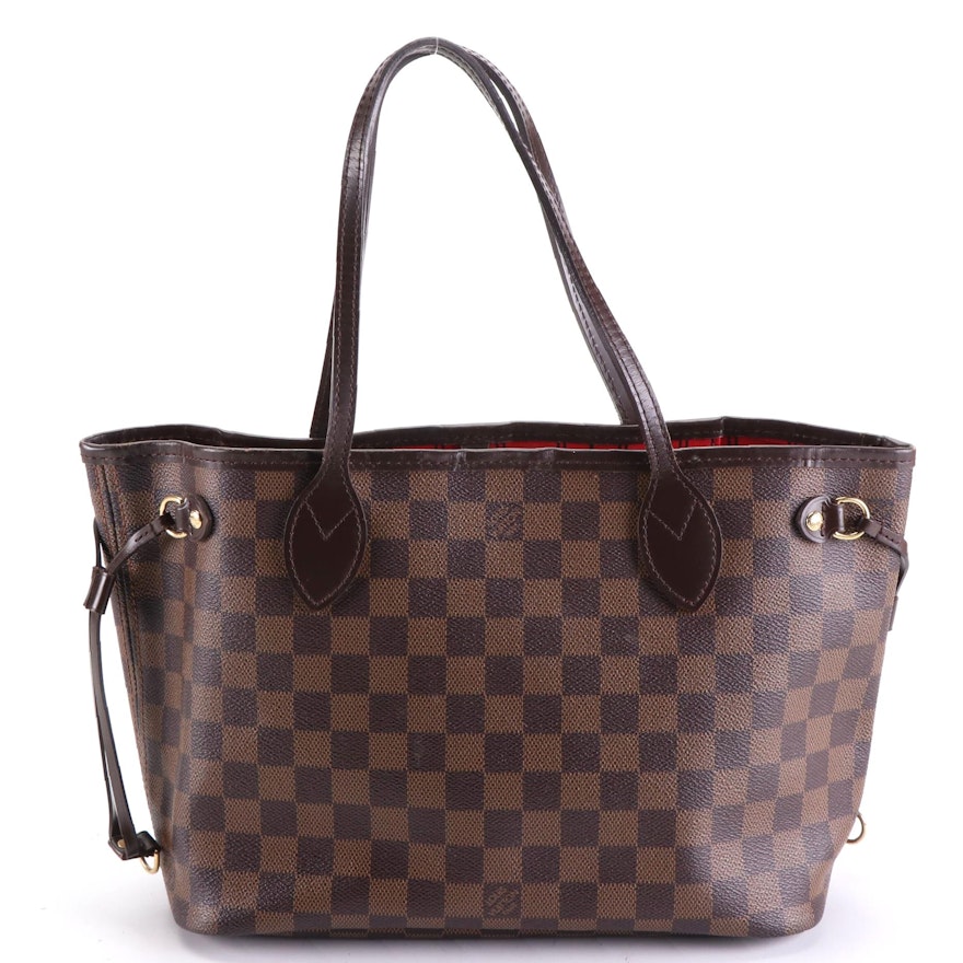 Louis Vuitton Neverfull PM in Damier Ebene Canvas and Leather