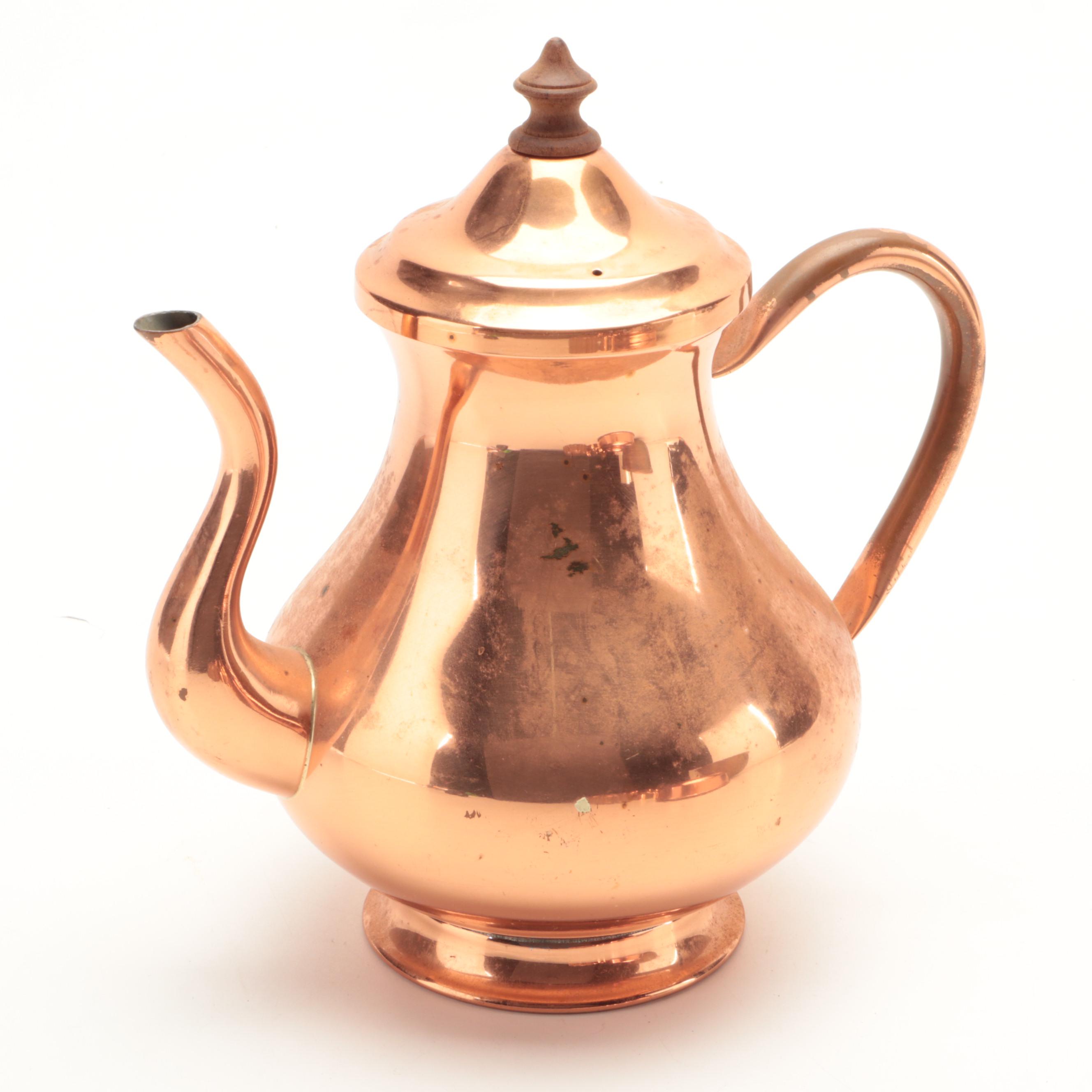 Tagus Copper Teapot with Molds and Other Copper Kitchenware EBTH