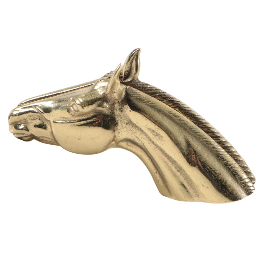 Virginia Metalcrafters Brass Horse Head Letter Clip