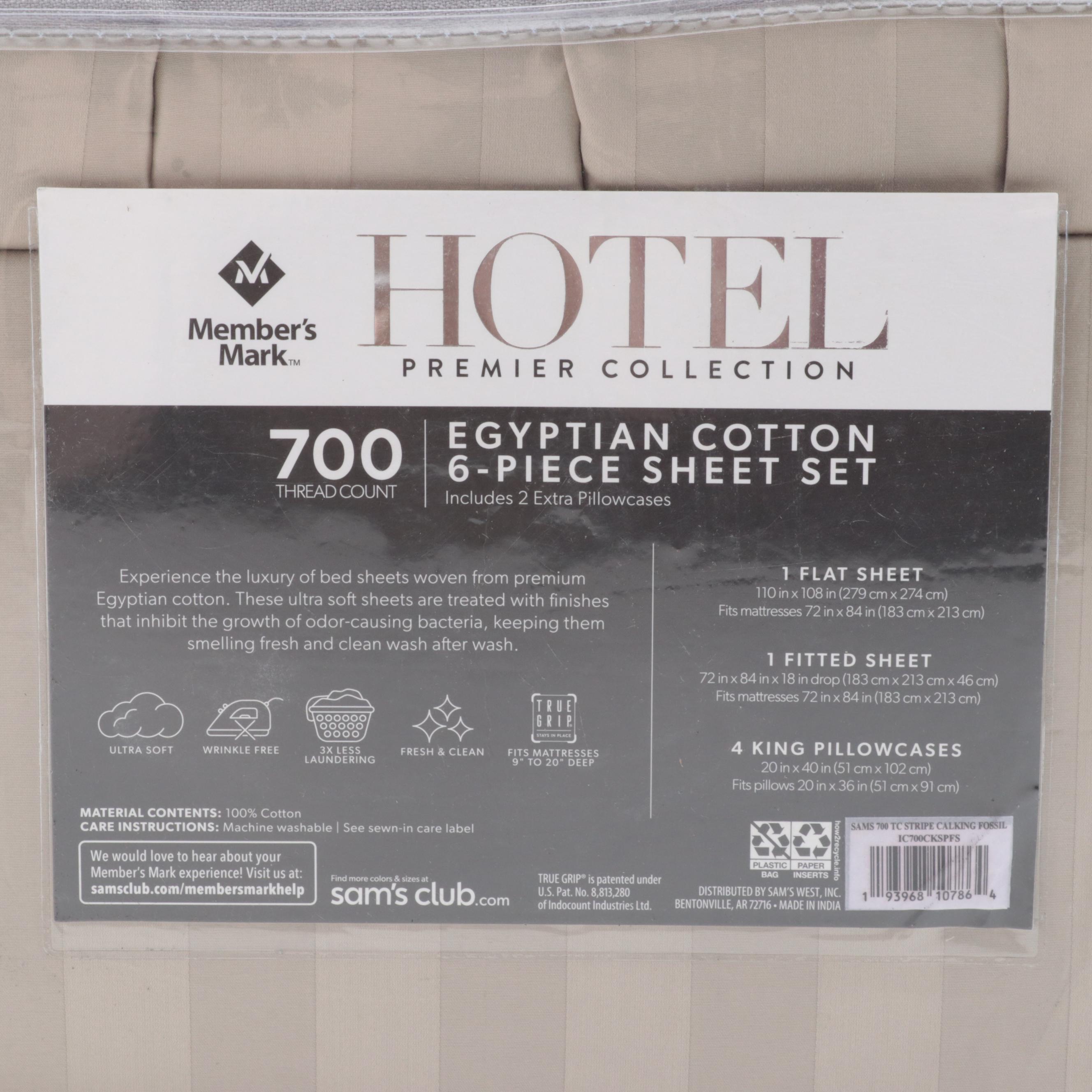Member's Mark Hotel Premier Collection California King Egyptian Cotton