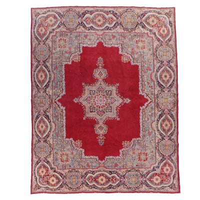 11'2 x 15'7 Hand-Knotted Persian Kerman Room Sized Rug