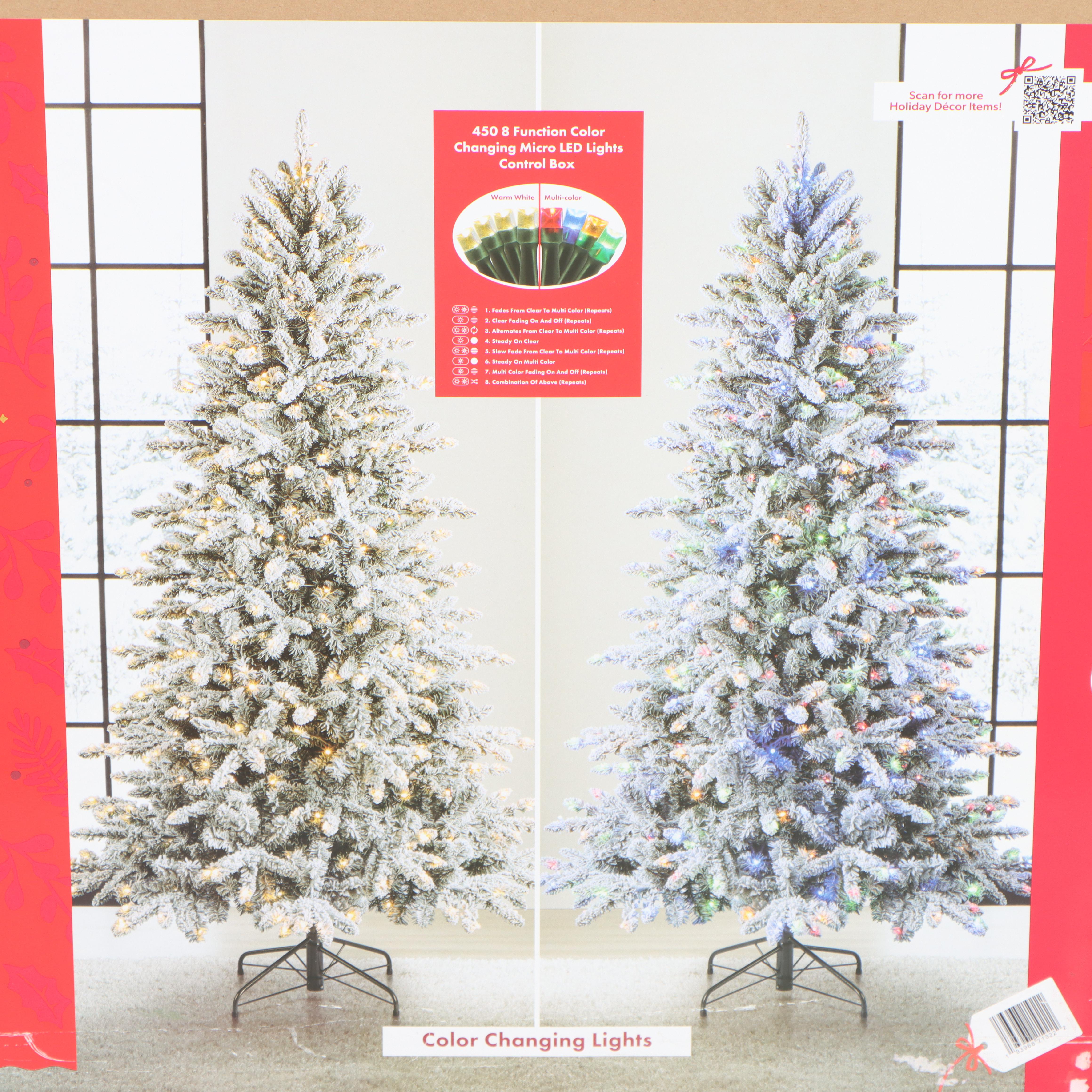 Member's Mark 7'6 PreLit Flocked Aspen Artificial Christmas Tree EBTH