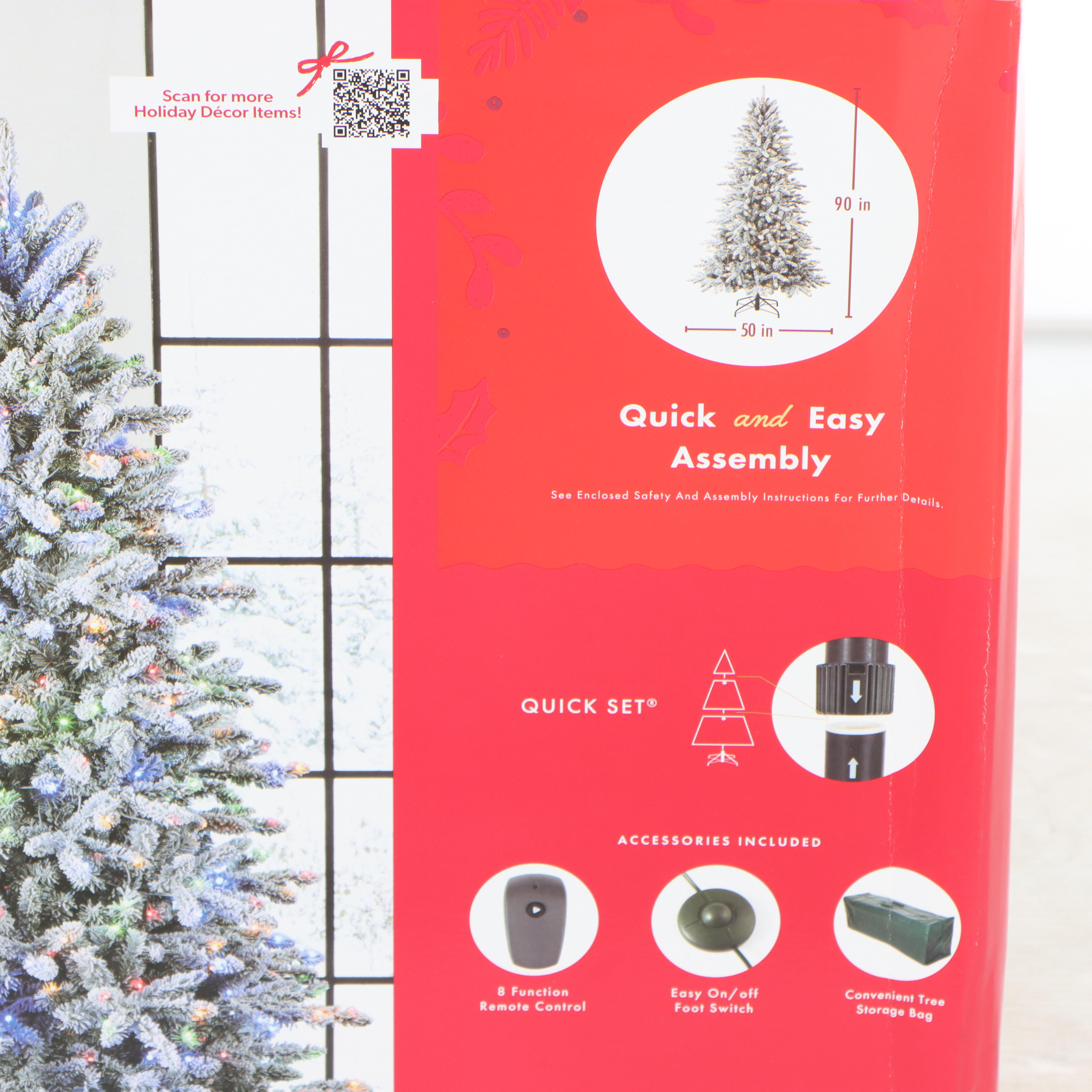 Member's Mark 7'6 PreLit Flocked Aspen Artificial Christmas Tree EBTH