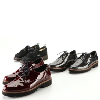 Mephisto Sabatina Dress Shoes in Patent Leather with Box and Black Suede Shoes