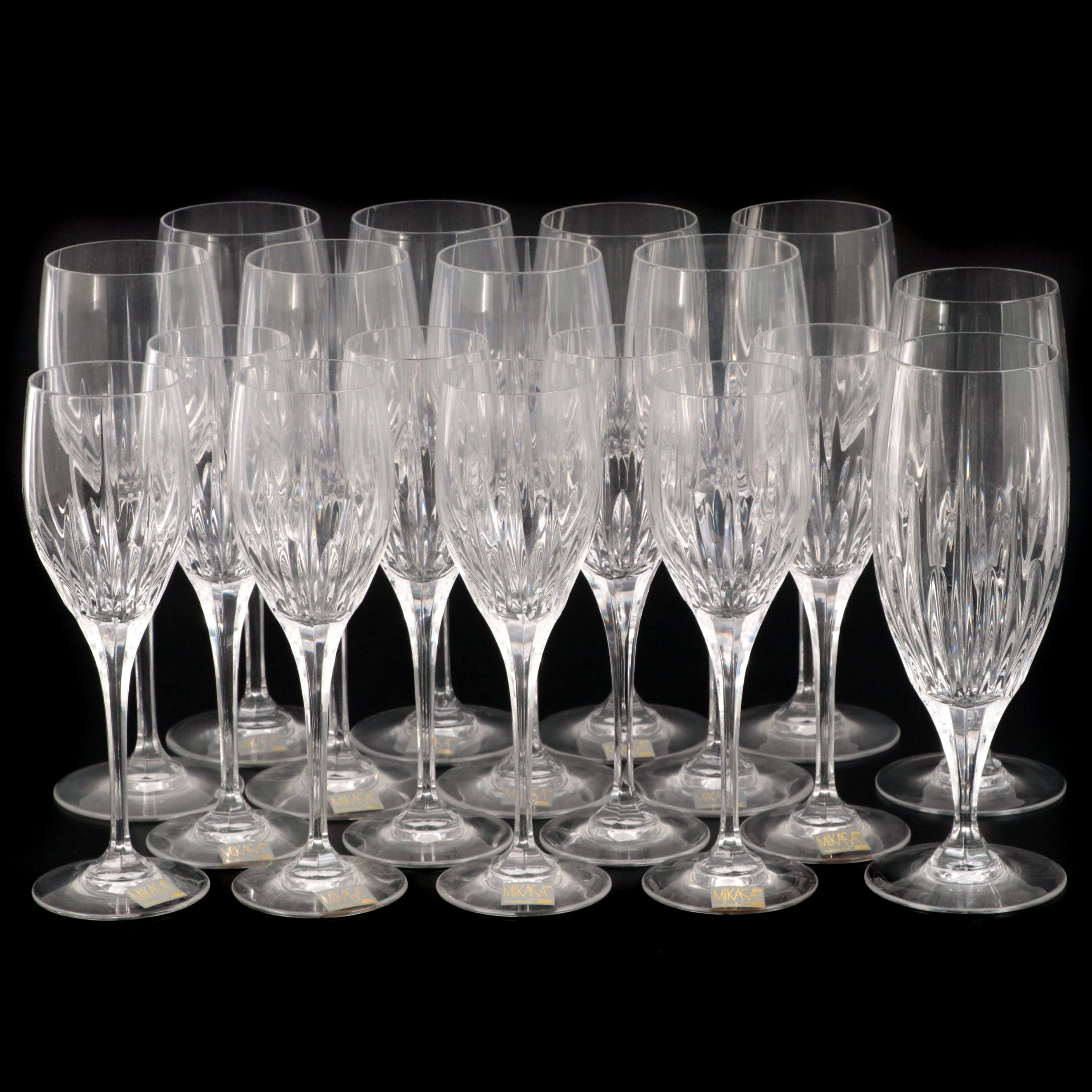Mikasa "Arctic Lights" Crystal Water Goblets and Stemware EBTH