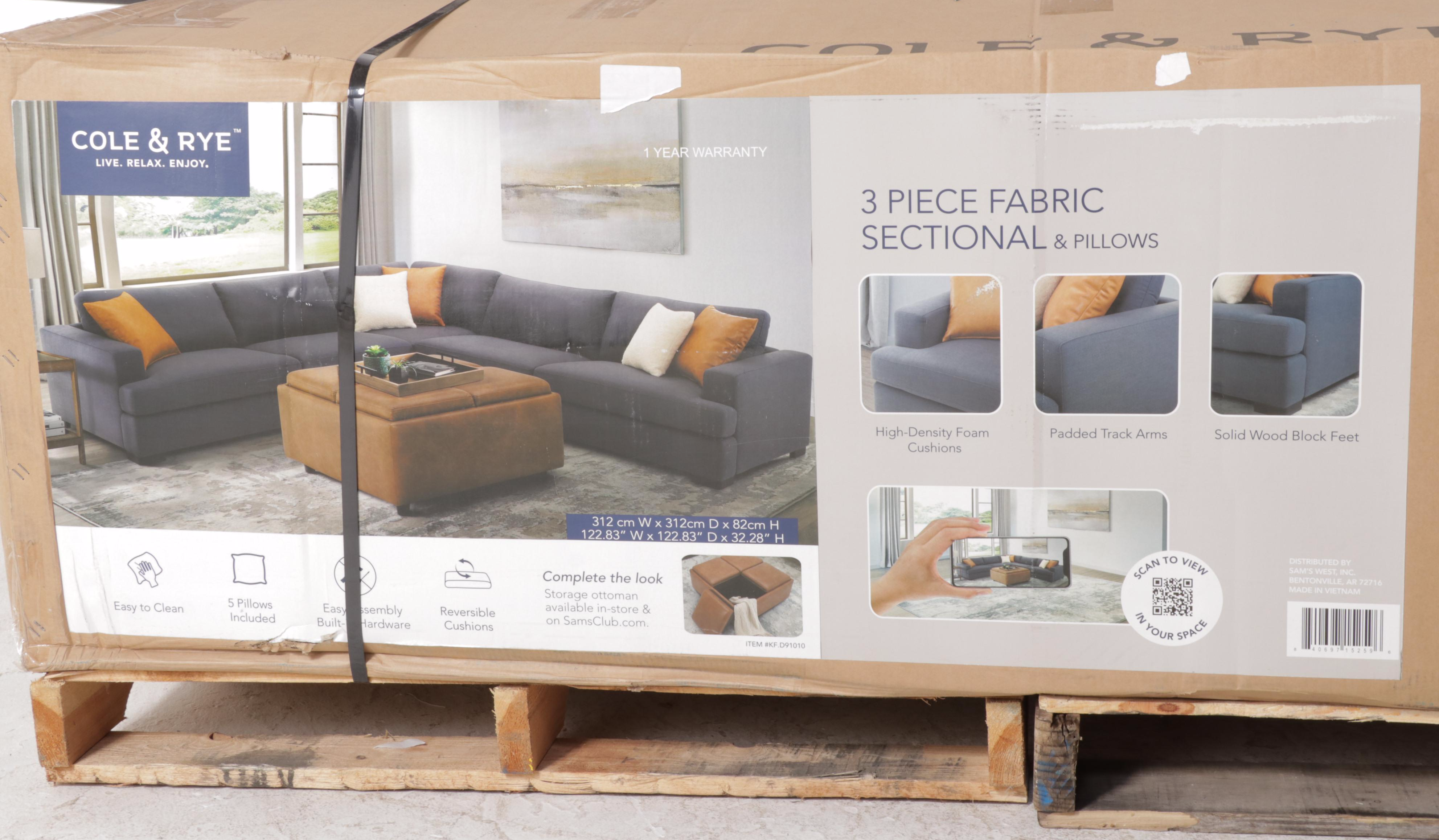Cole And Rye 3 Piece Sectional