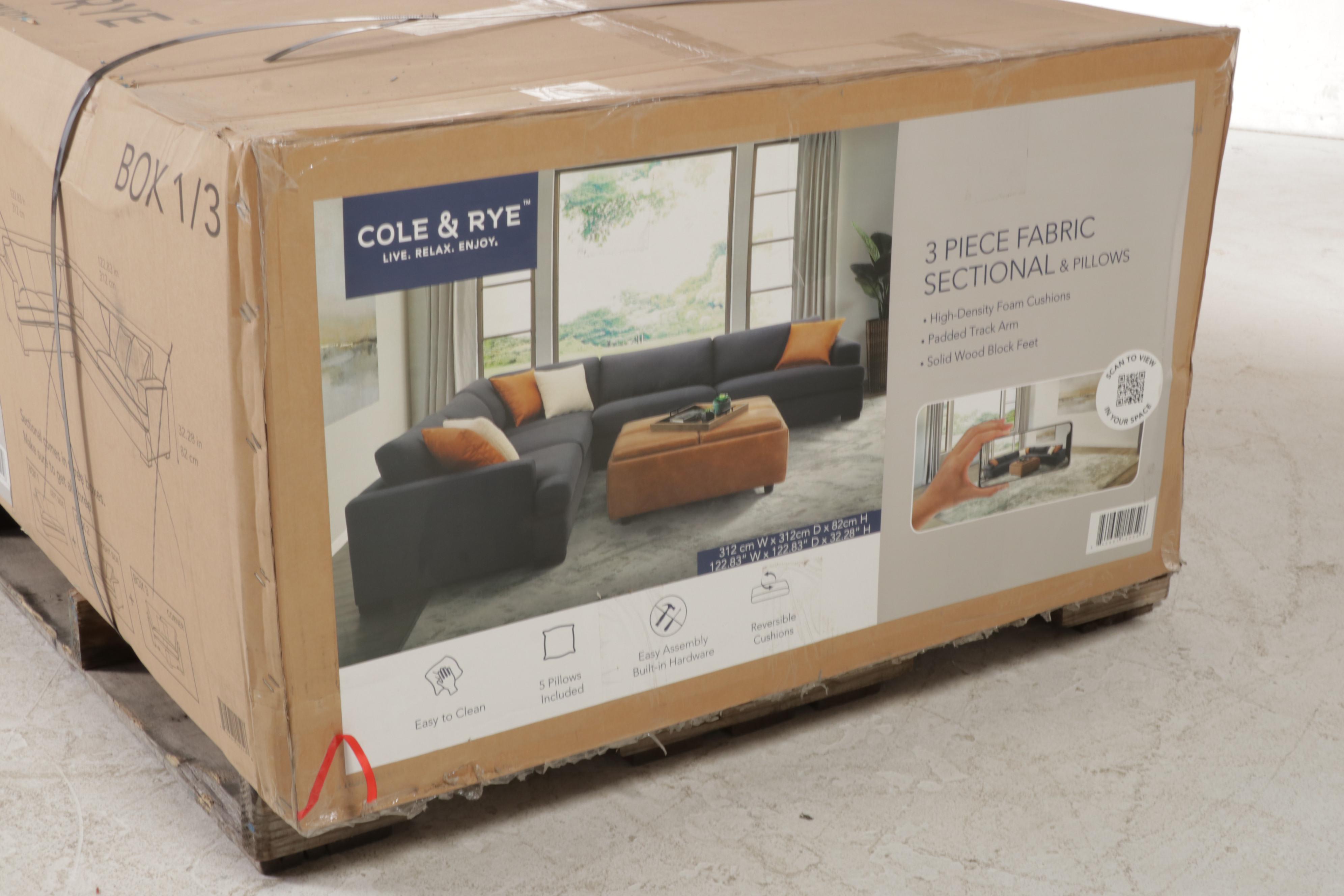 Cole And Rye 3 Piece Sectional