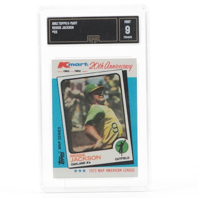 1982 Topps K-Mart Slabbed Reggie Jackson Baseball Card