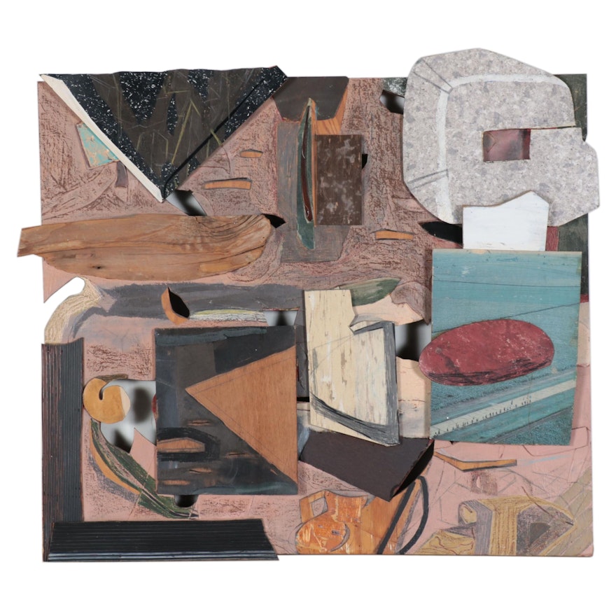 Stephen Reynolds Mixed Media Composition "National Monument," 1987