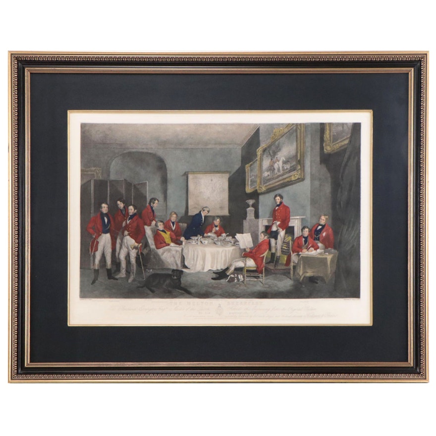 Color Engraving After Sir Francis Grant "The Melton Breakfast"