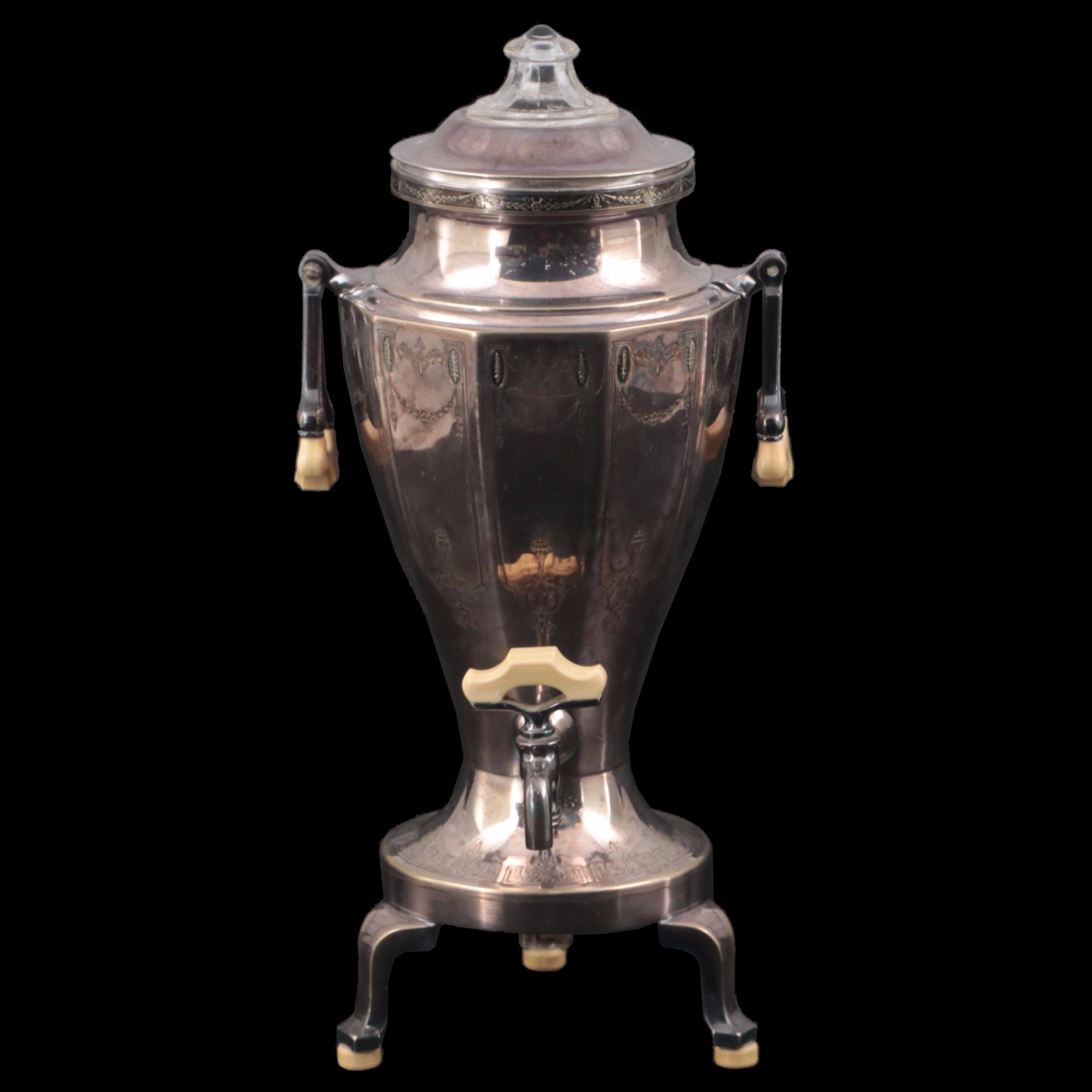 Universal Landers Frary & Clark Silver Plate Electric Percolator Coffee