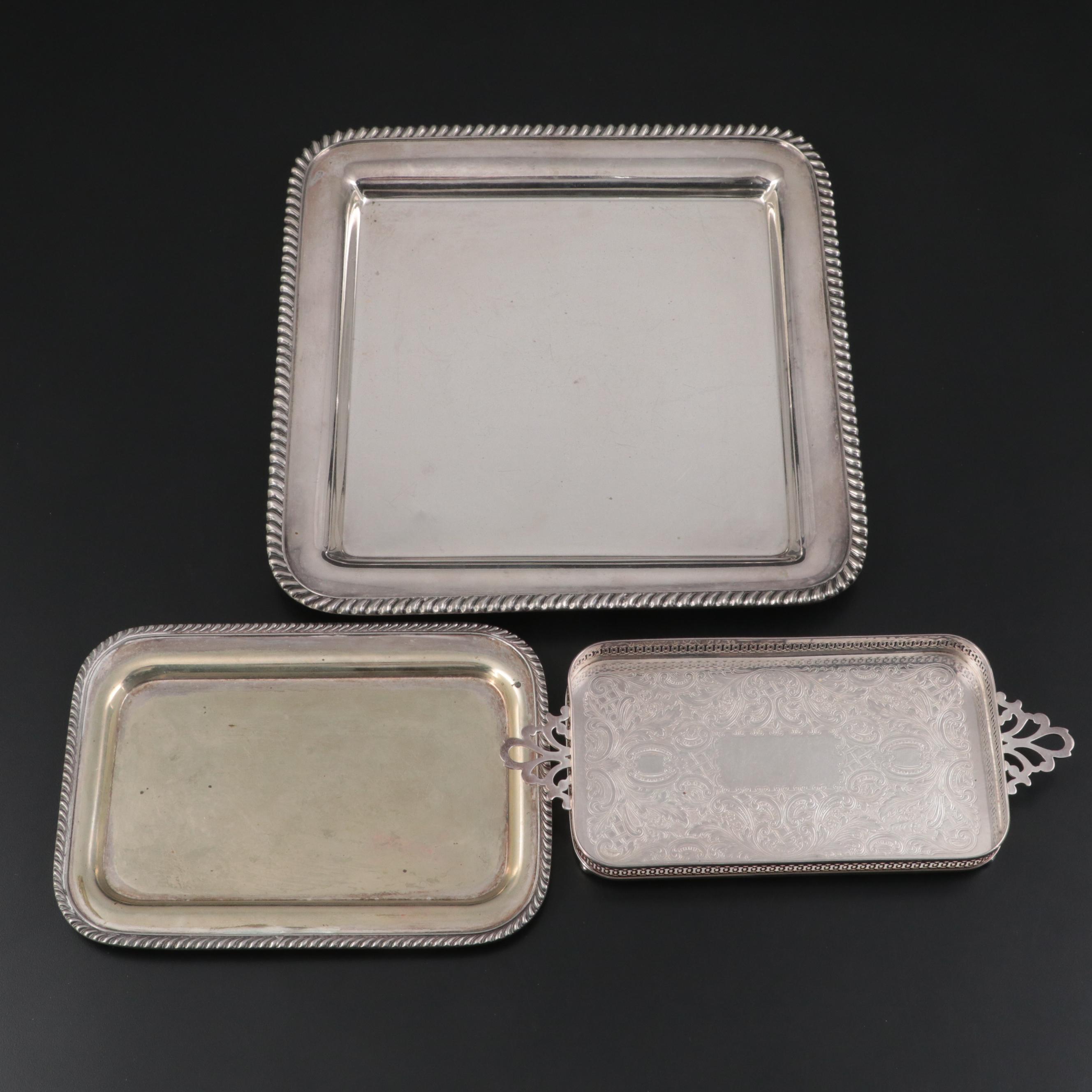 Sheffield Silver Co and Other Silver Plate Trays EBTH