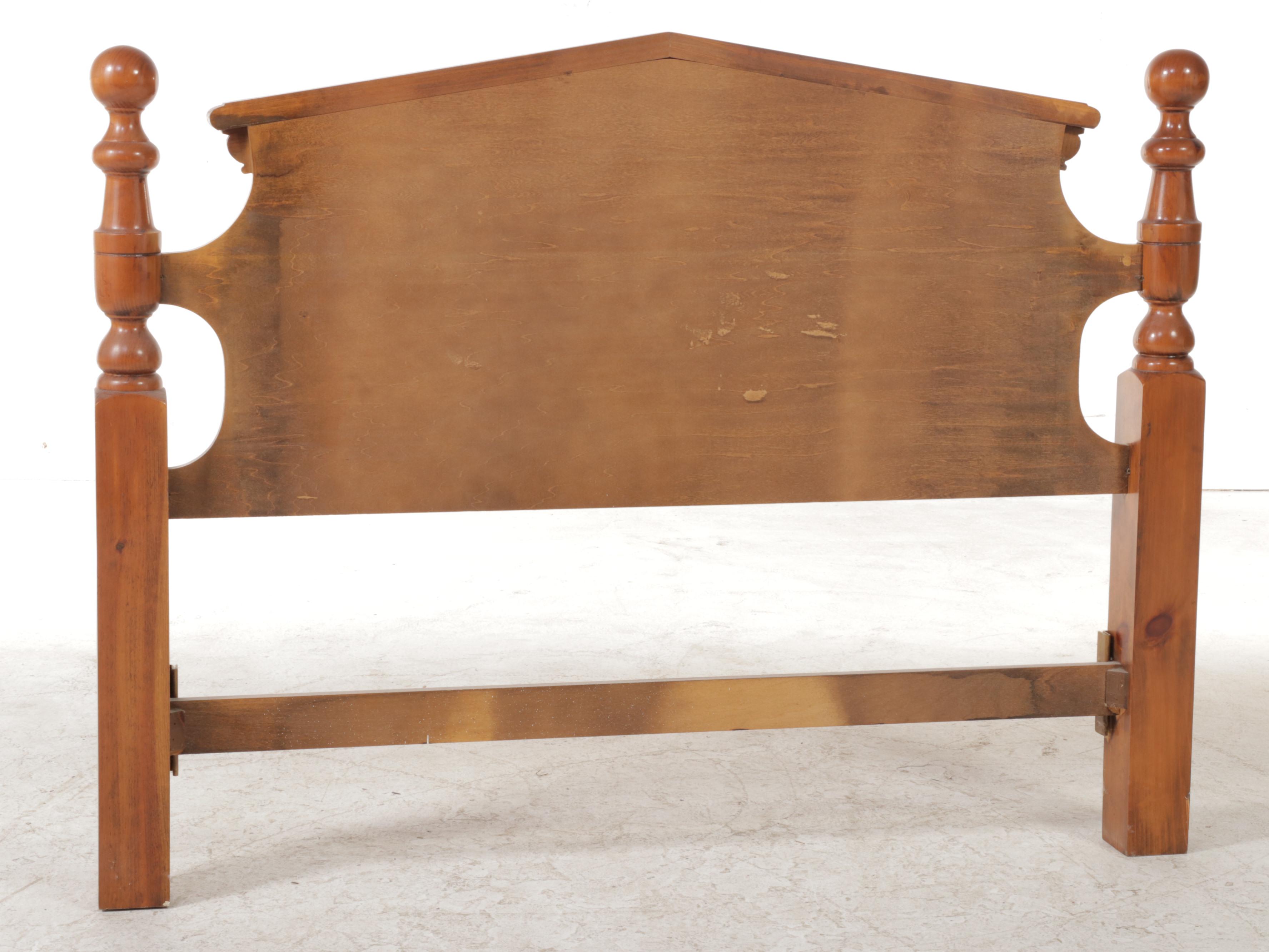 Classical Style Pine Queen Size Headboard, Late 20th Century EBTH