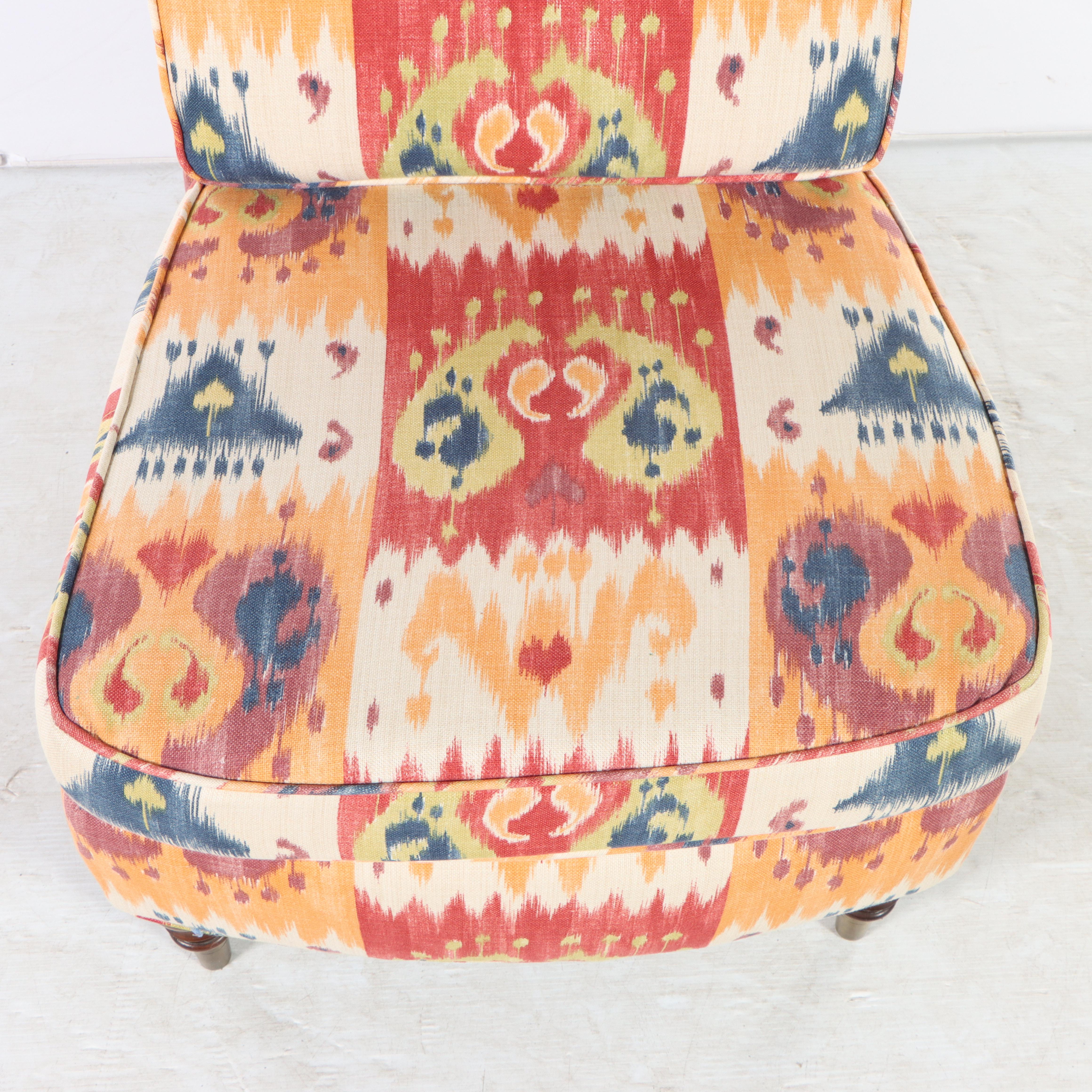 Pair of CustomUpholstered Slipper Chairs EBTH