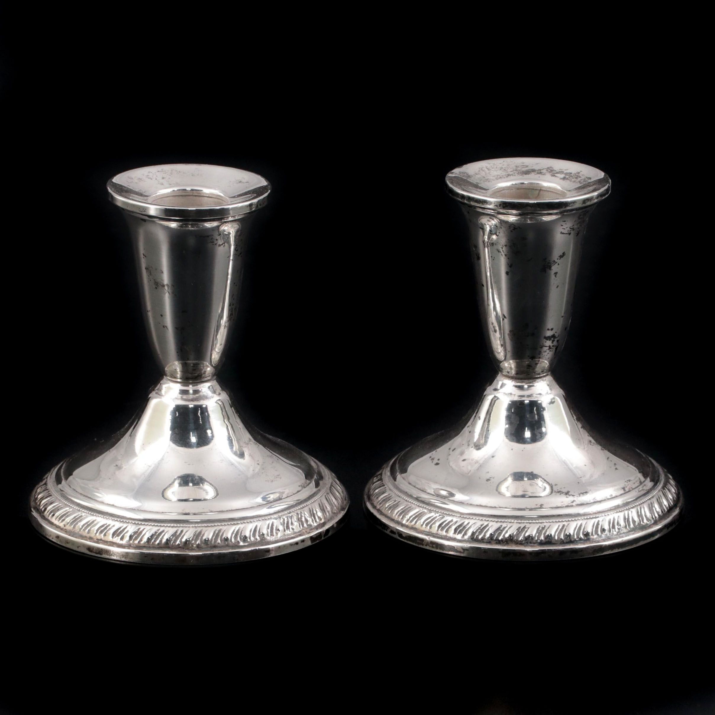 Duchin Creation Weighted Sterling Silver Candlesticks, Mid20th Century