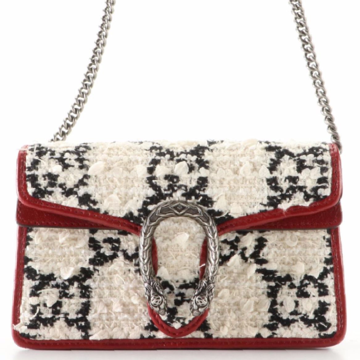 Gucci Dionysus Super Mini Crossbody Bag in GG Tweed and Leather EBTH