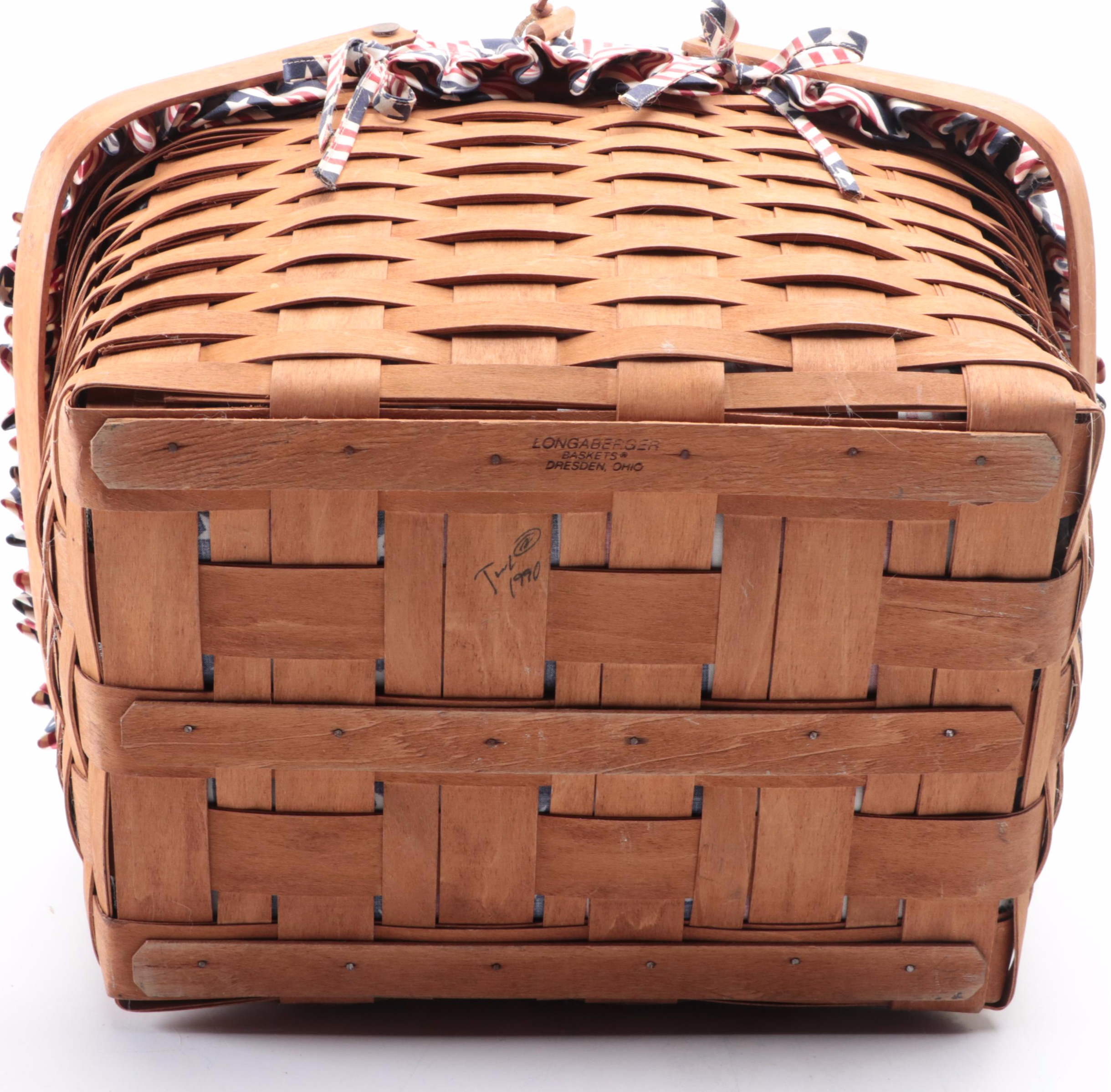 Longaberger Handwoven Maple Baskets Including 2002 Collector's Club EBTH