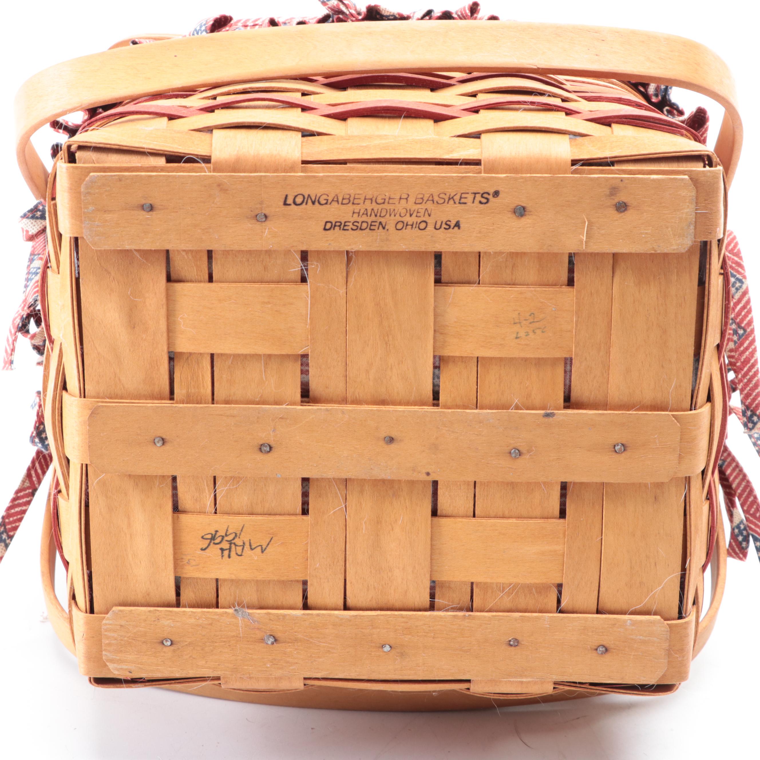 Longaberger Handwoven Maple Baskets Including 2002 Collector's Club EBTH