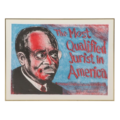 Sidney Chafetz Satirical Lithograph "The Most Qualified Jurist in America," 1998