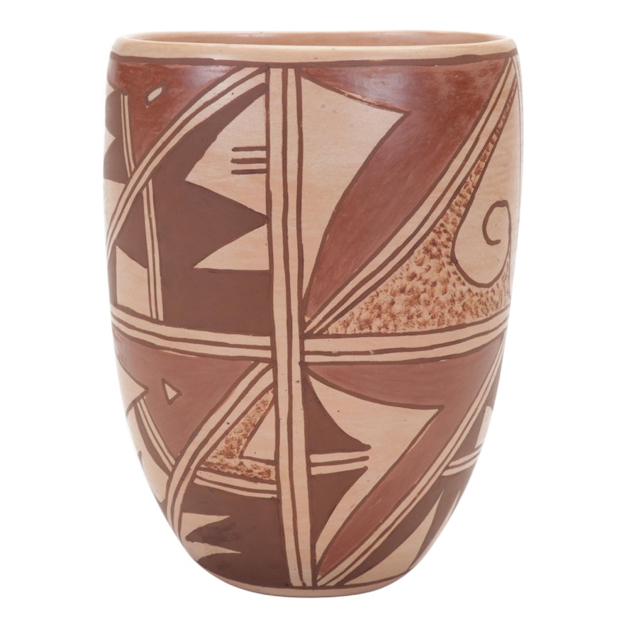 Kathleen Collateta Native American Hopi Tribe Pottery Flower Vase