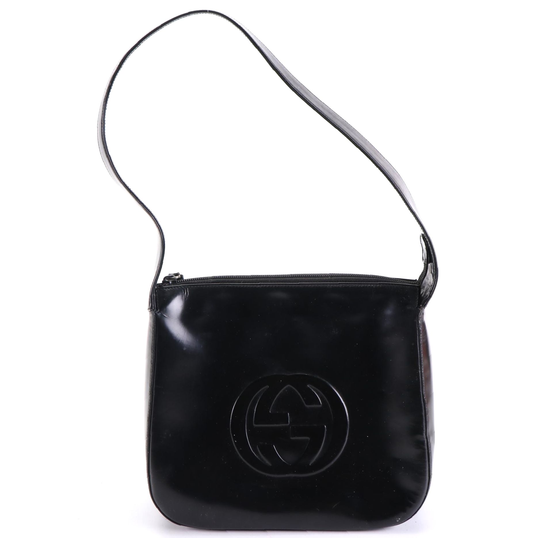 Gucci GG Shoulder Bag in Polished Leather EBTH