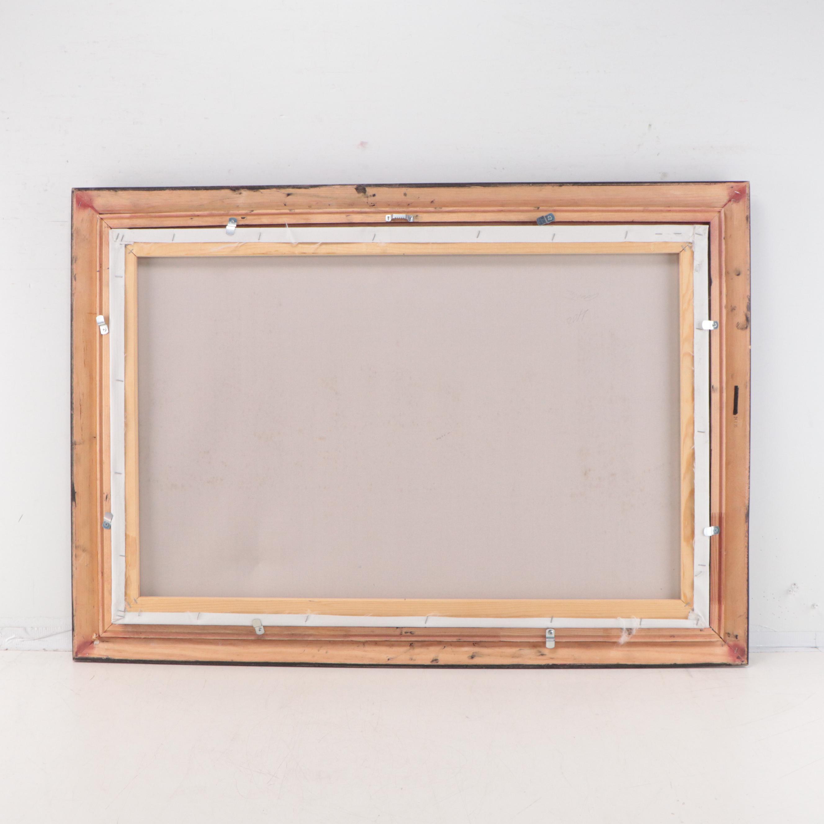 Preston New York City Skyline Oil Painting, Late 20th Century EBTH