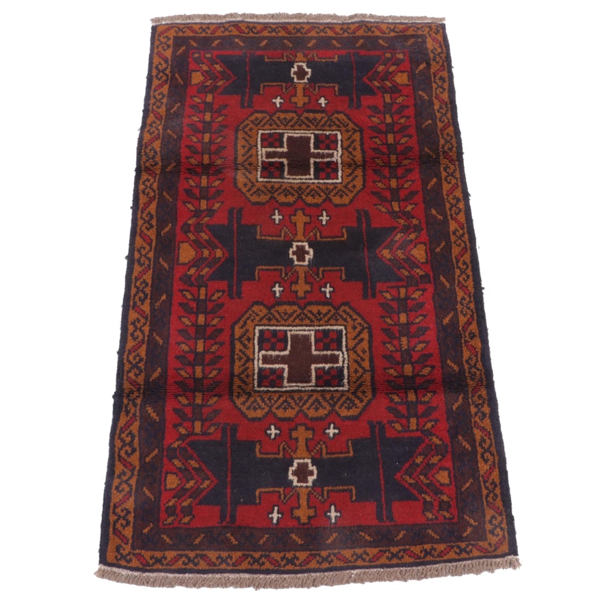 2'9 x 4'7 Hand-Knotted Afghan Taimani Accent Rug