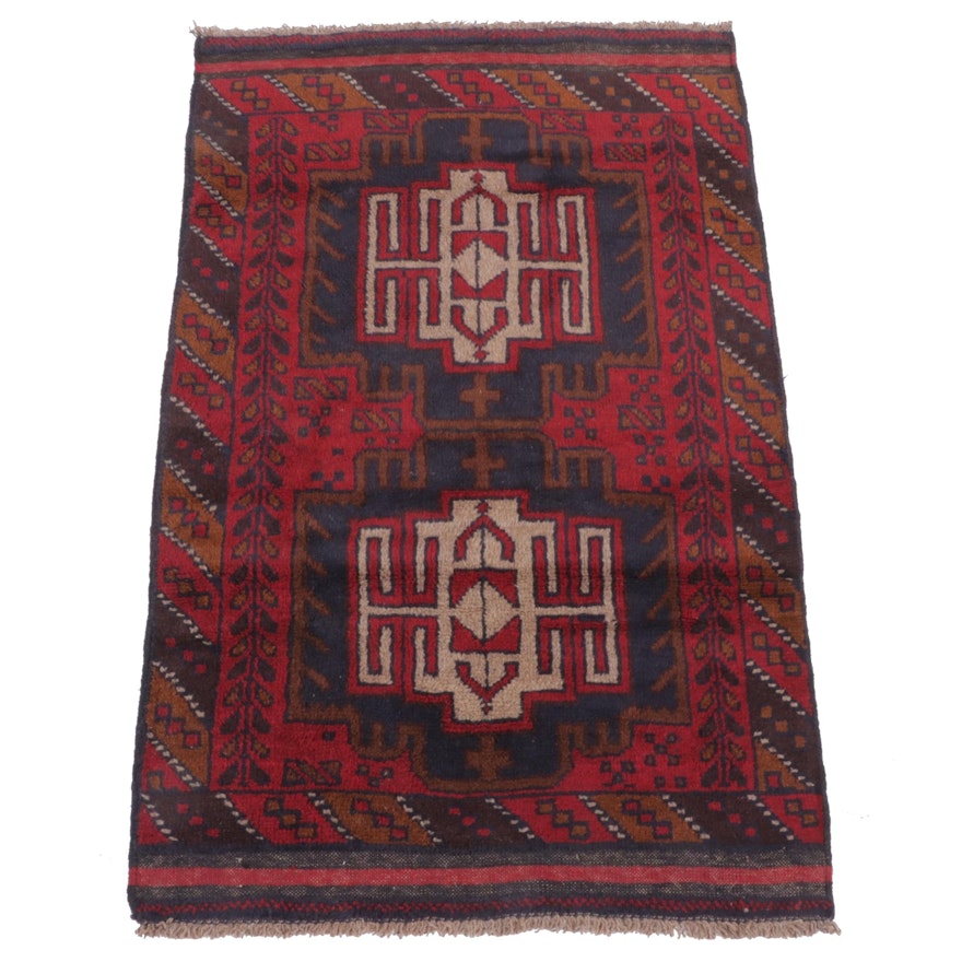 2'8 x 4'5 Hand-Knotted Afghan Taimani Accent Rug